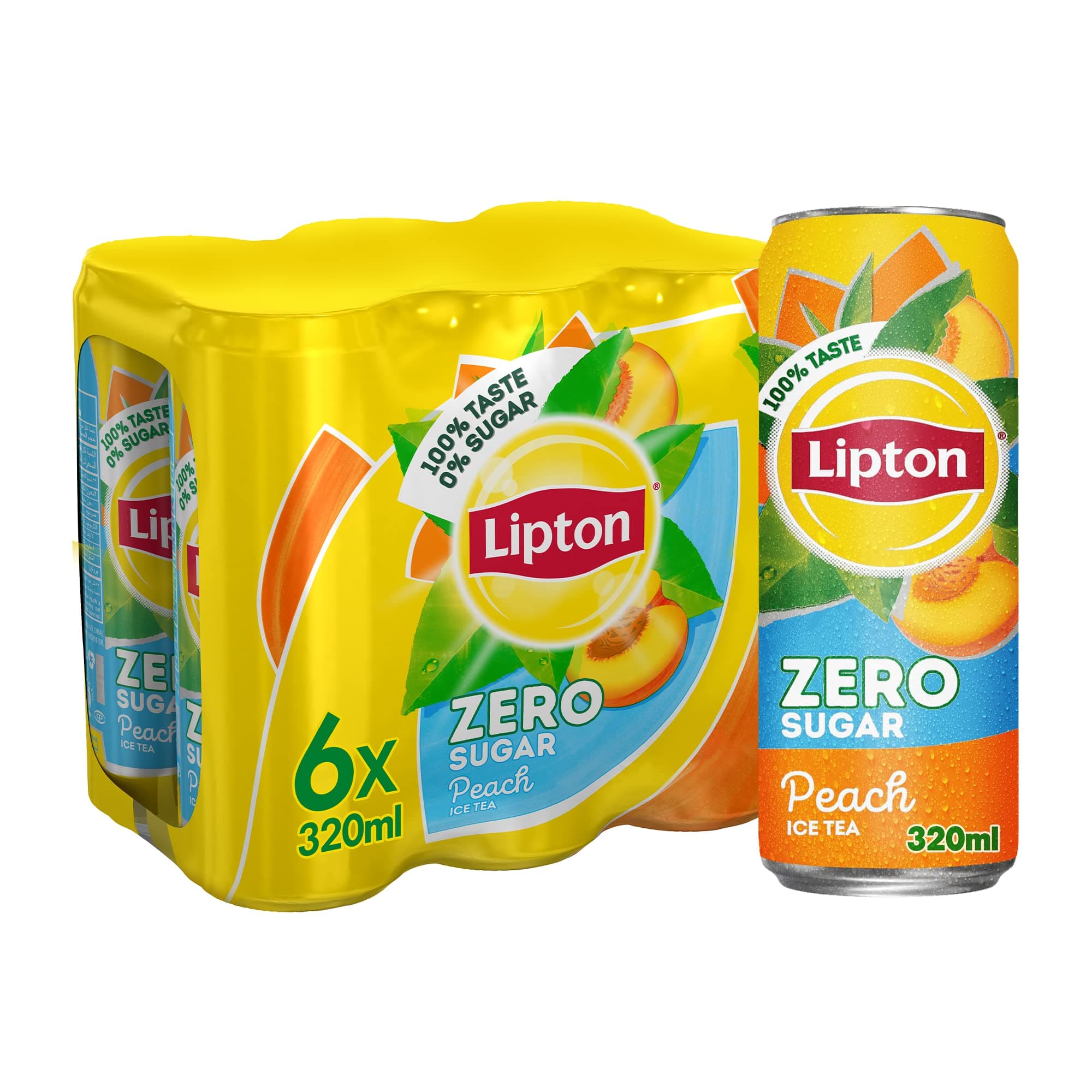 Zero Sugar, Peach Iced Tea, 320Mlx6