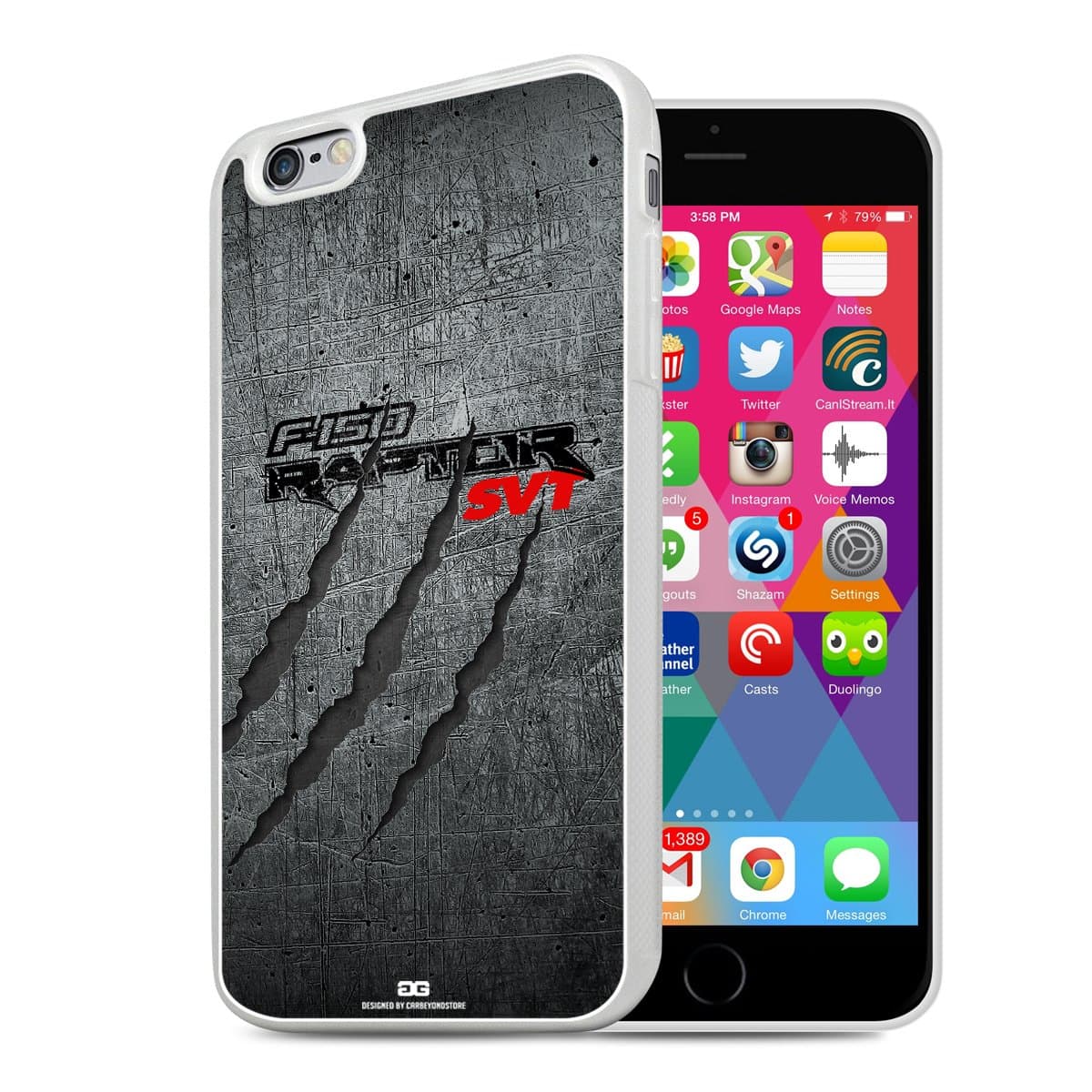 Ford F-150 Raptor SVT Claw Mark iPhone 6 Plus Transparent TPU Rubber Cell Phone Case