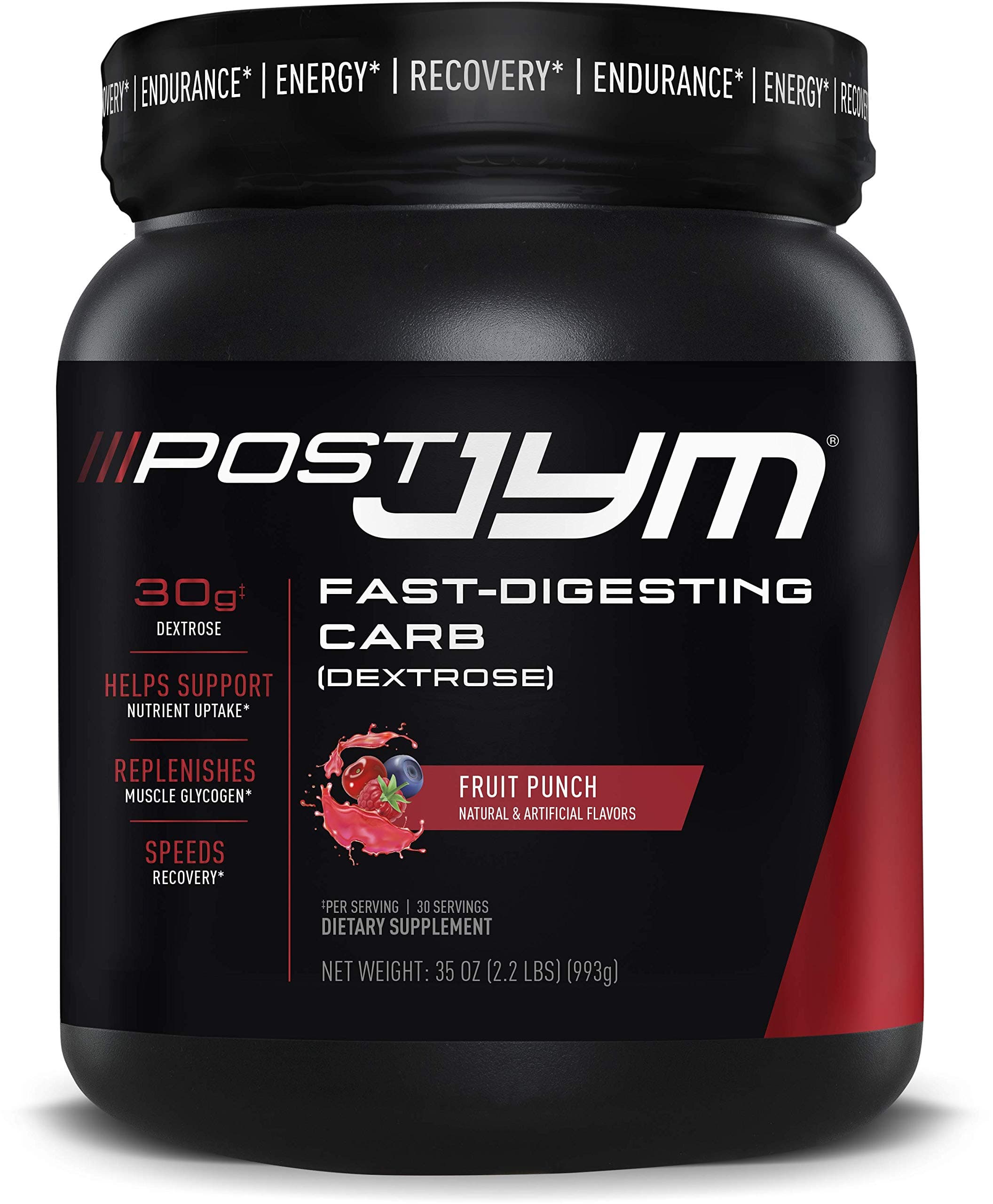 JYM Supplement Science, Post JYM Fast-Digesting Carb, Post-Workout Powder, Fruit Punch, 30 Servings