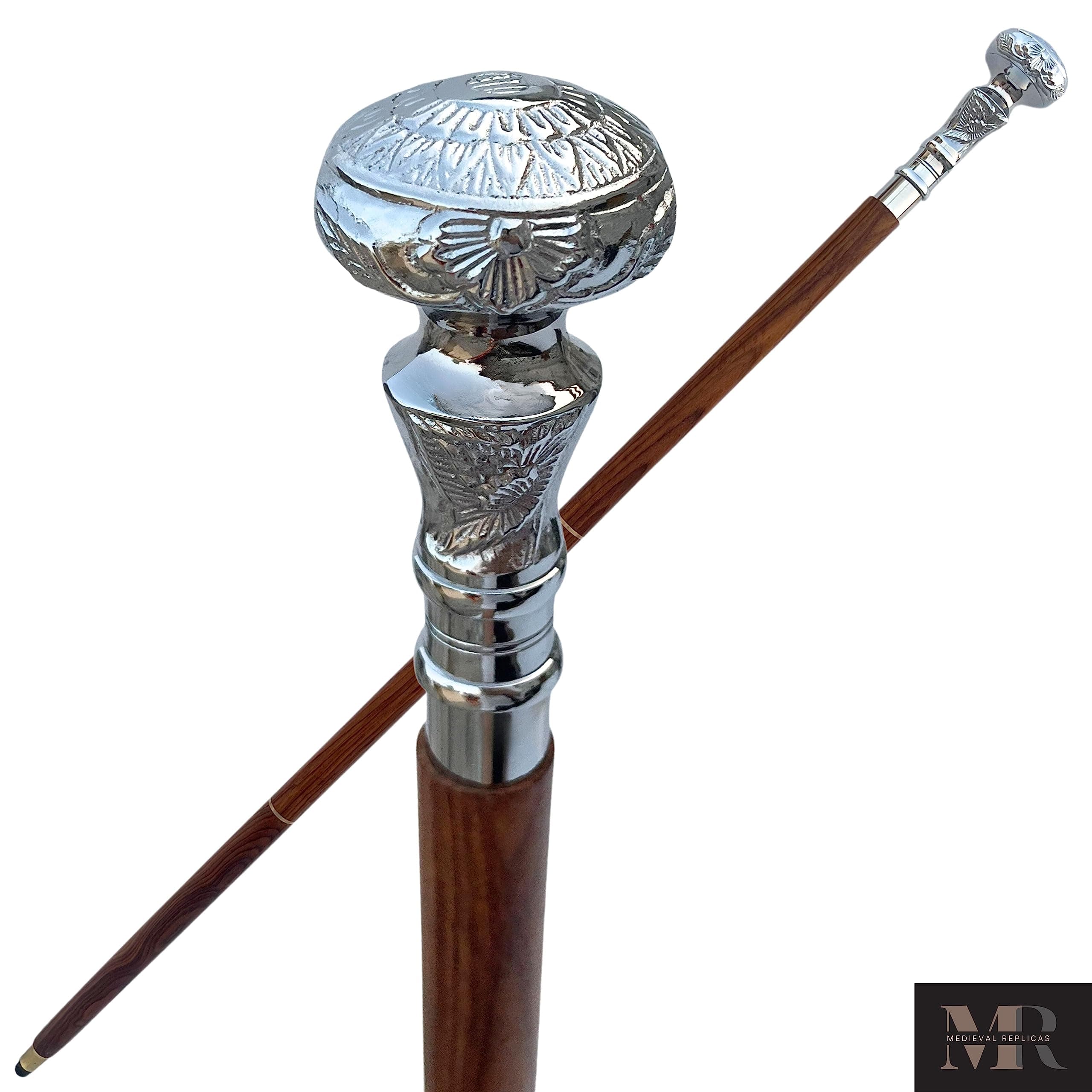 Expressions Enterprises Wooden Vintage Design Victoria Walking Stick Cane Beautiful Brass Handle Cane