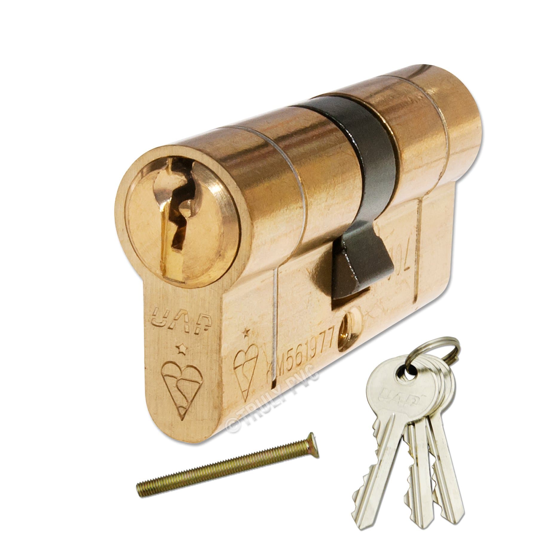 UAP Anti-Snap Euro Cylinder Antique Brass 35/45 (80mm overall) - High security anti-snap door lock. BS Kitemarked deters burglars, Insurance approved & protects against Lock Bumping, Extraction, Picking, Plug Pulling, & Lock Drilling. Tested to British Standard BS EN 1303:2005.