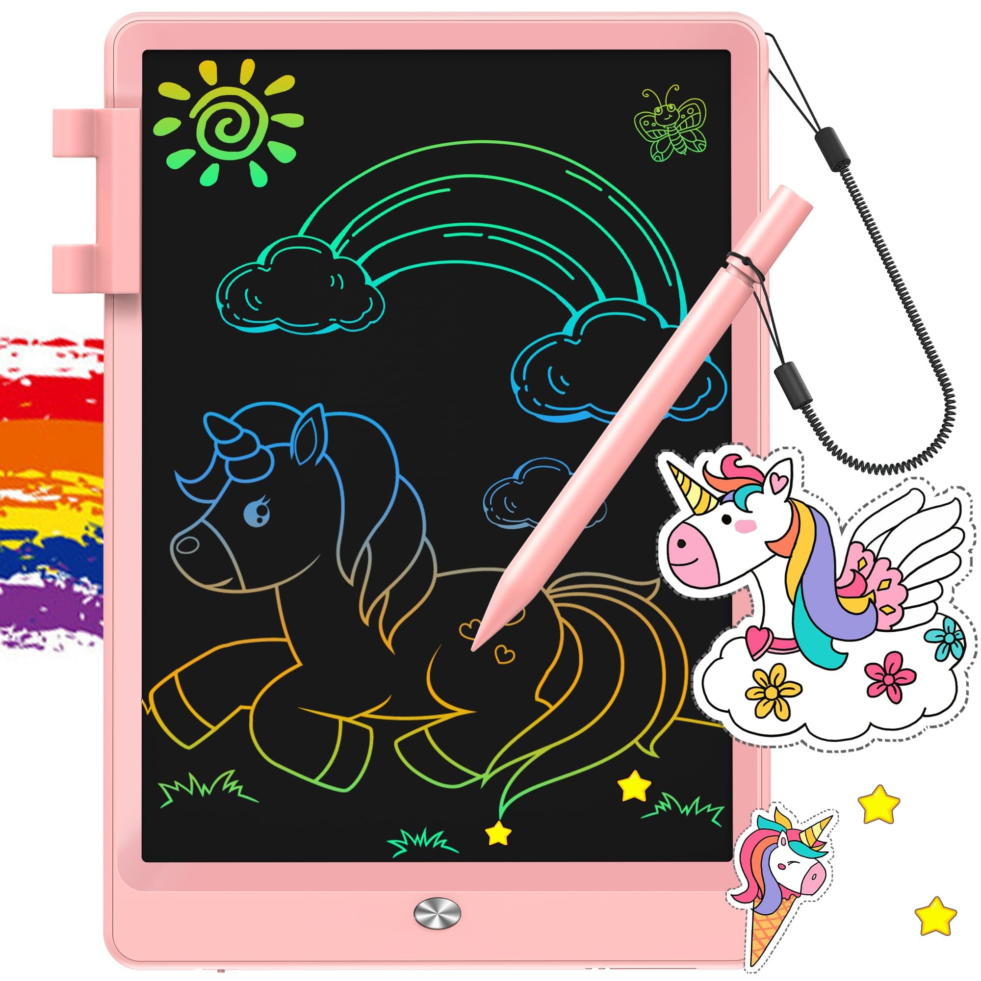 LCD Writing Tablet, 10 Inch Doodle Board Toys Gifts for 3-8 Year Old Girls Boys, Colorful Electronic Board Drawing Pad for Toddler Easter Basket Stuffer for Kids, Educational Travel Toy