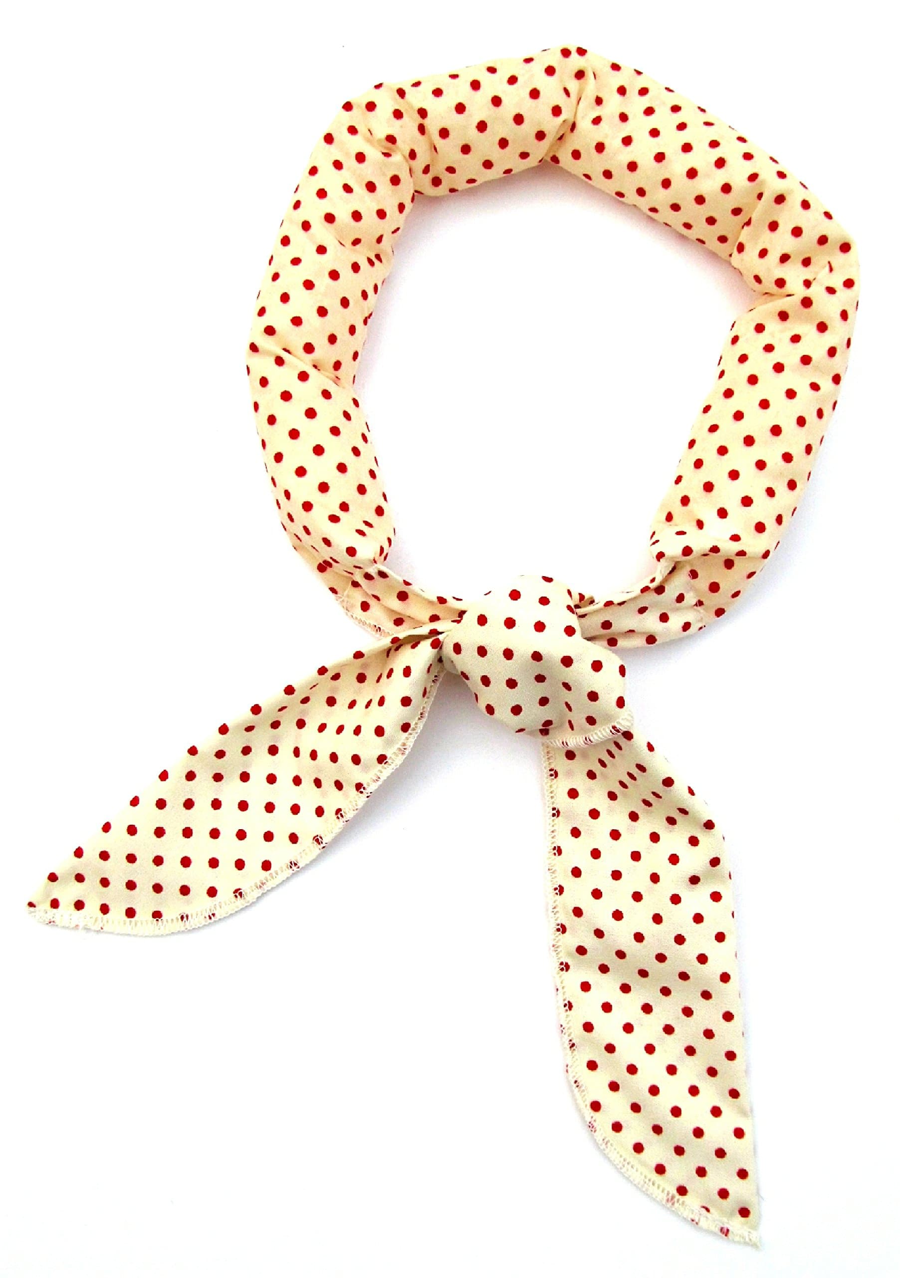 Scarf Cooling Gel Neck WRAP Cream & RED Spots - Reusable, Natural & Non Toxic - Menopause HOT Flush