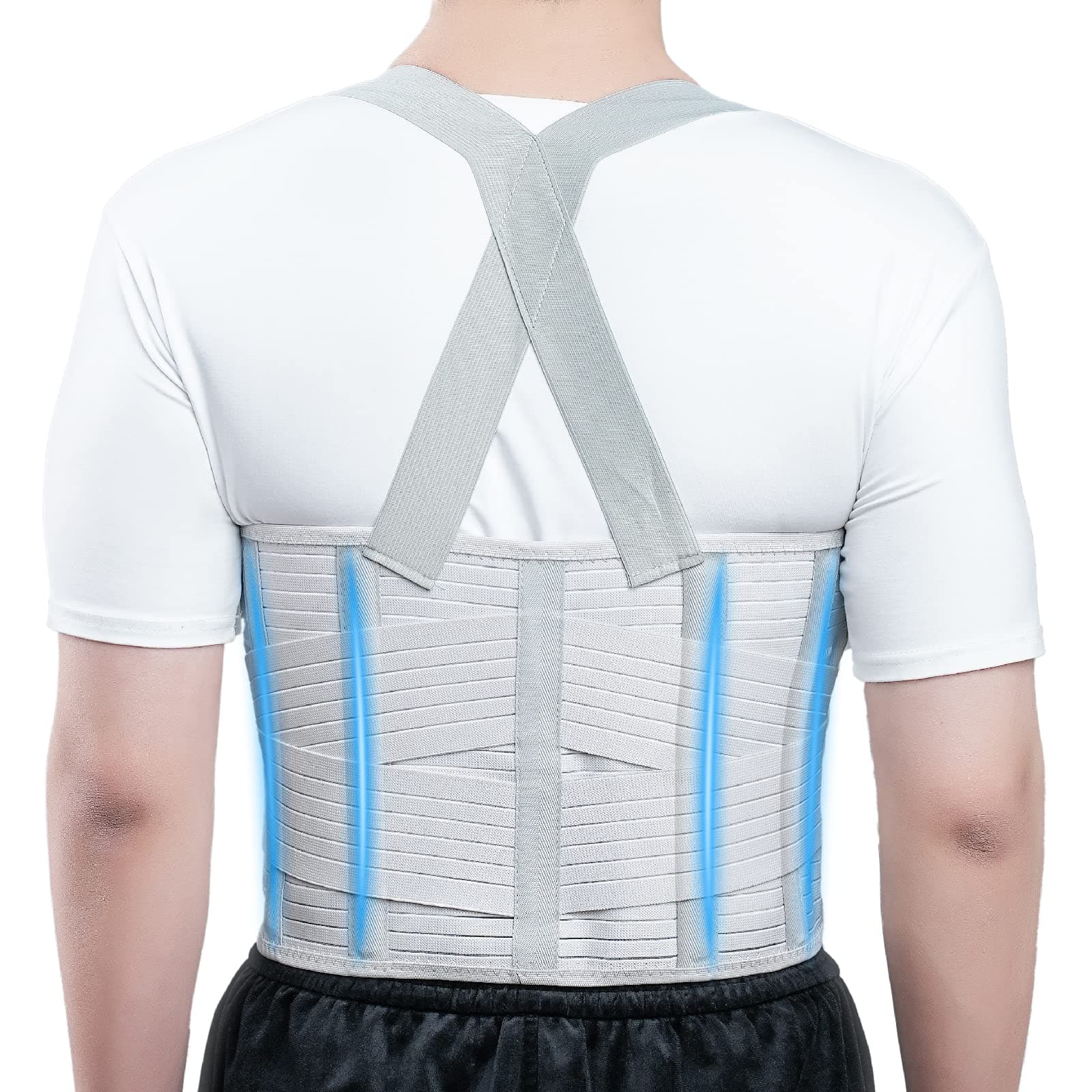 Solmyr Rib Injury Belt Chest Binder, Chest Brace Chest Compression Support Rib Bandage Wrap for Sternum Injuries, Sore or Bruised Ribs Support, Dislocated Ribs Protection, Pulled Muscle Pain