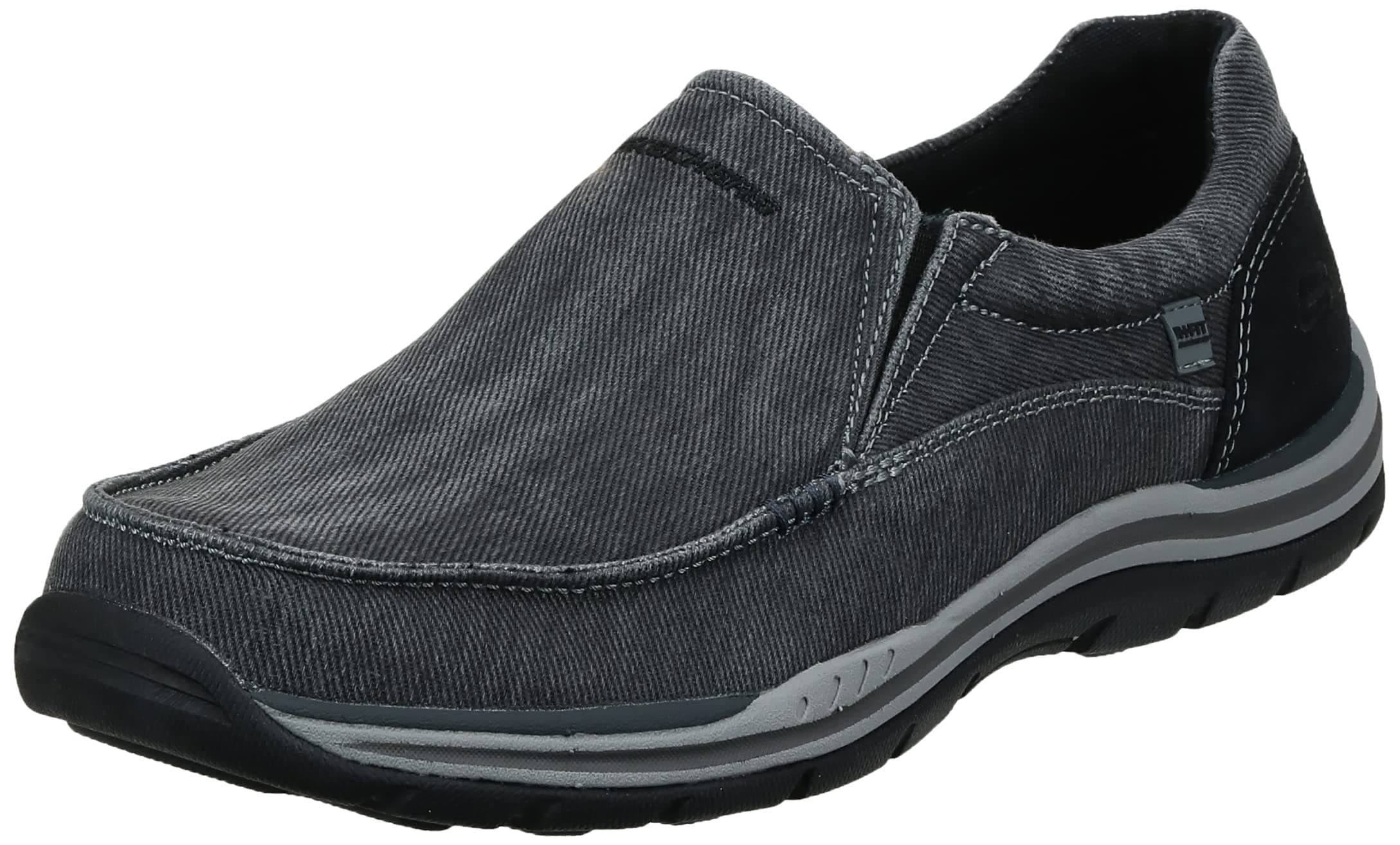 Skechers Men's Expected Avillo Relaxed-Fit Slip-On Loafer,Black,8 EW US, Black, 26.0 cm
