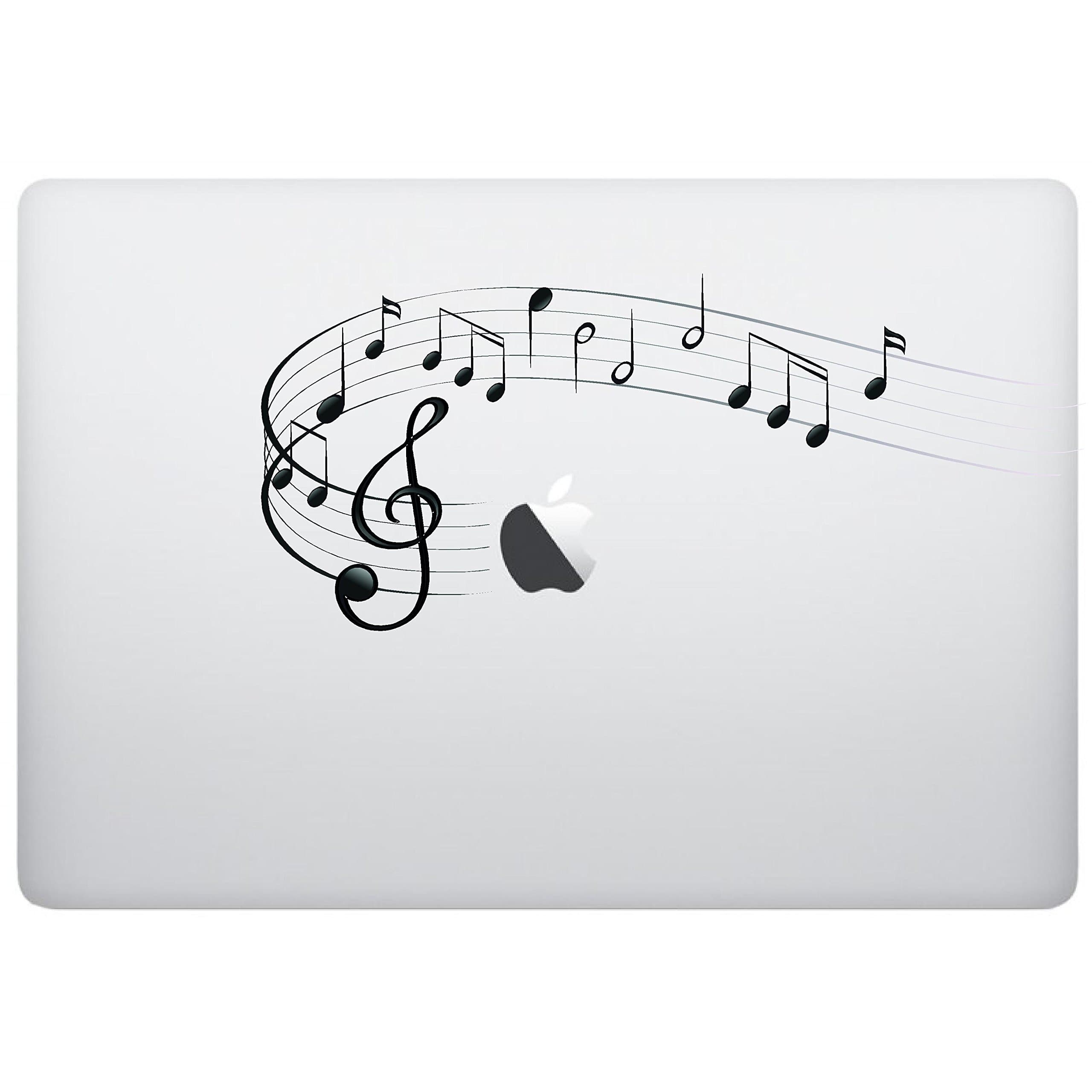 Laptop Sticker Decal - Music Notes Black - Cool Creative Skins Stickers