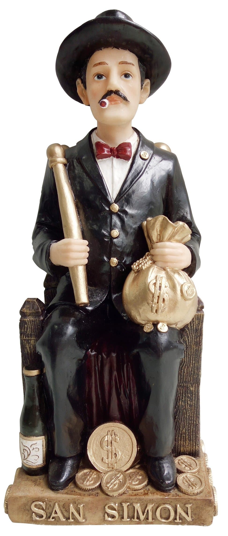 Saint Simon Statue 6 Inches Patron of Smoker Saint Simon Holy Figurine Hermano Simon, San Simon, Saint Simon, Maximón, A Drinking, Smoking, Womanizing Folkloric Saint of Guatemala