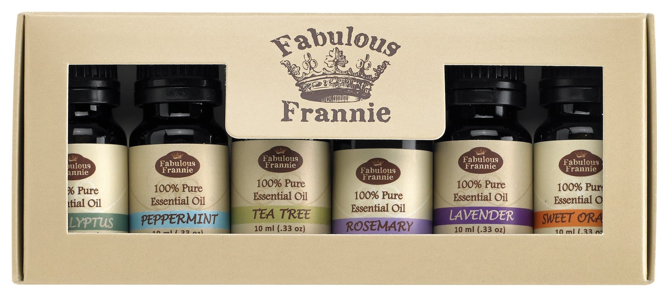 Essential Oil Basic Sampler Set 6/10ml - 100% Pure Therapeutic Grade - Great for.