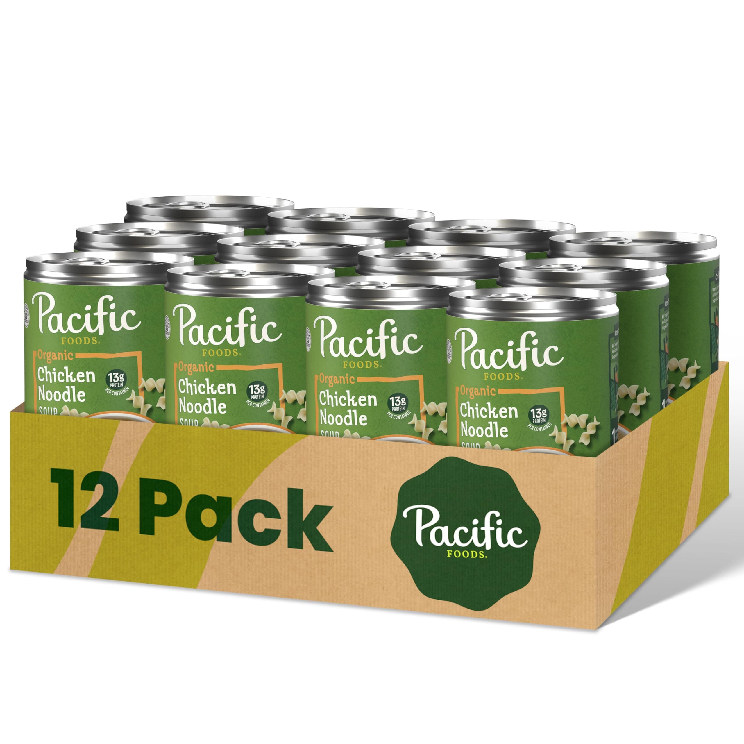Organic Chicken Noodle Soup, 16.1 oz Can (Pack of 12)