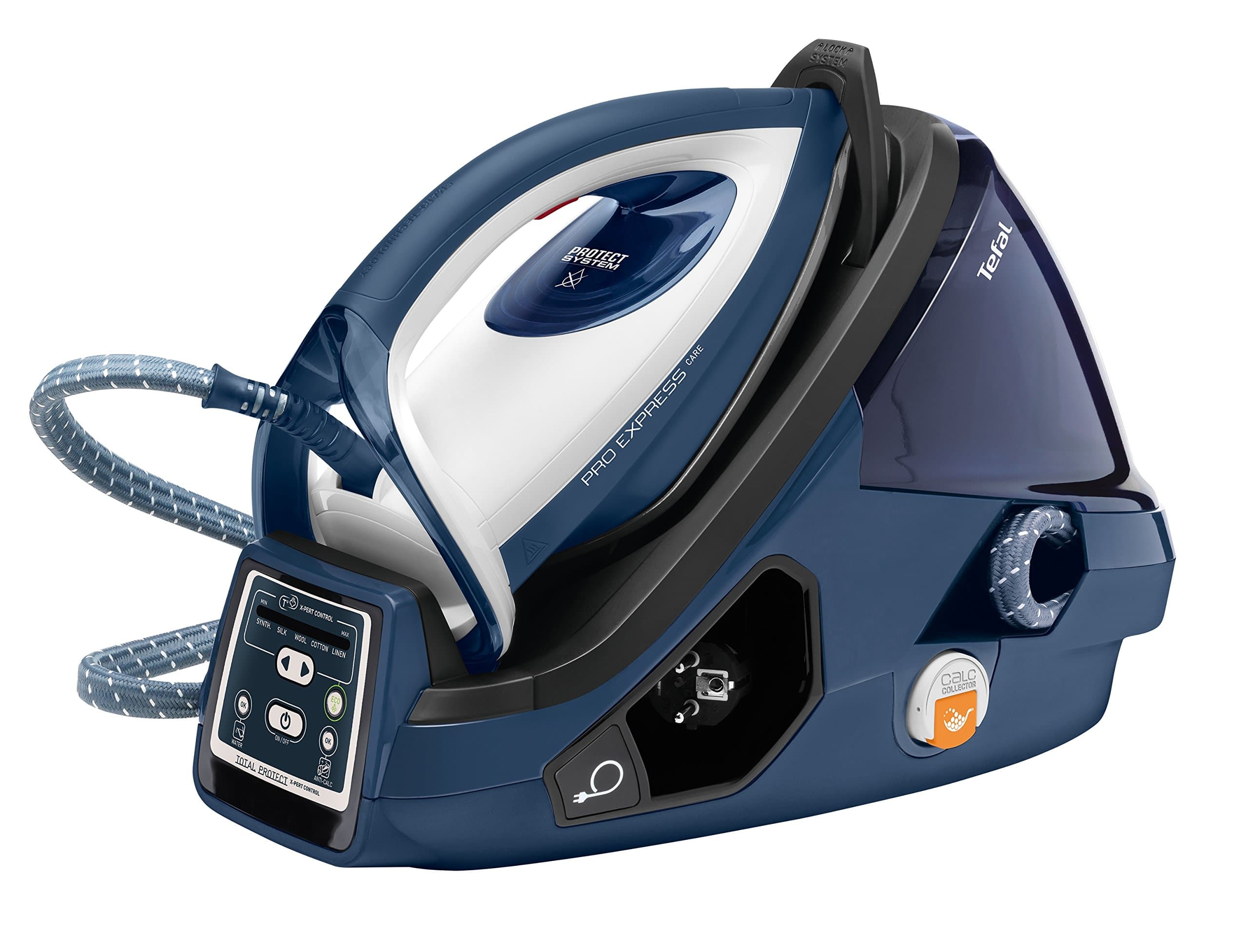 Tefal High Pressure Steam Generator Iron, Pro Express Care, 2400 W, Black/Blue, GV9071