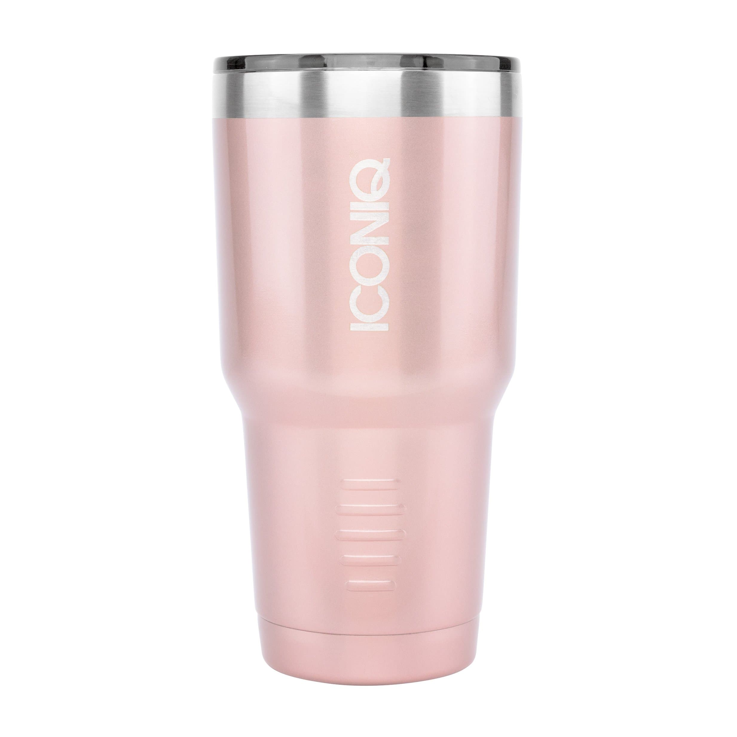 ICONIQ Stainless Steel Vacuum Insulated Tumbler, 30 Ounce (Rose Gold)
