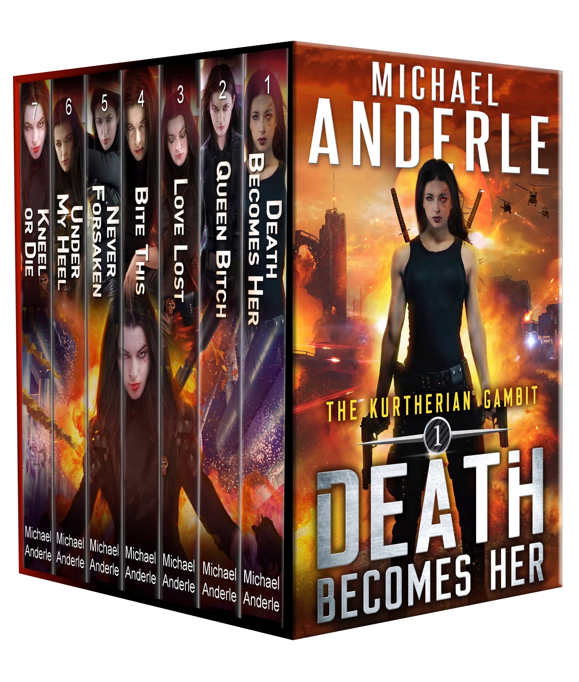Kurtherian Gambit Boxed Set One: Books 1-7, Death Becomes Her, Queen Bitch, Love Lost, Bite This, Never Forsaken, Under My Heel, Kneel or Die (Kurtherian Gambit Boxed Sets Book 1)
