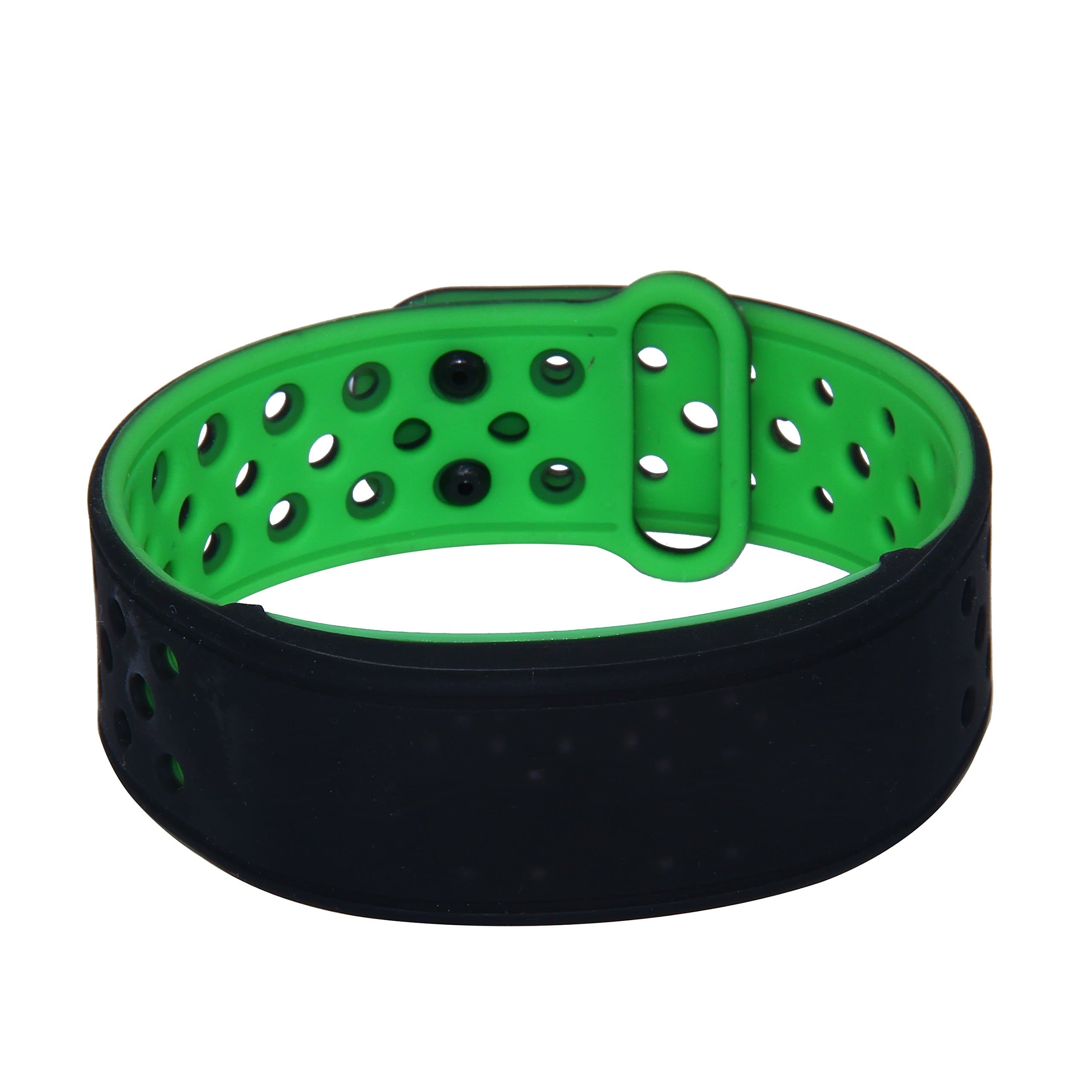 Yescrown Silicone Smart Bracelet Pedometer Calorie Counter Sports Wristband Watch with 3D Acceleration Sensor White LED Display Silent Alarm Waterproof IP67 for Android IOS Smartphones (Black Green)