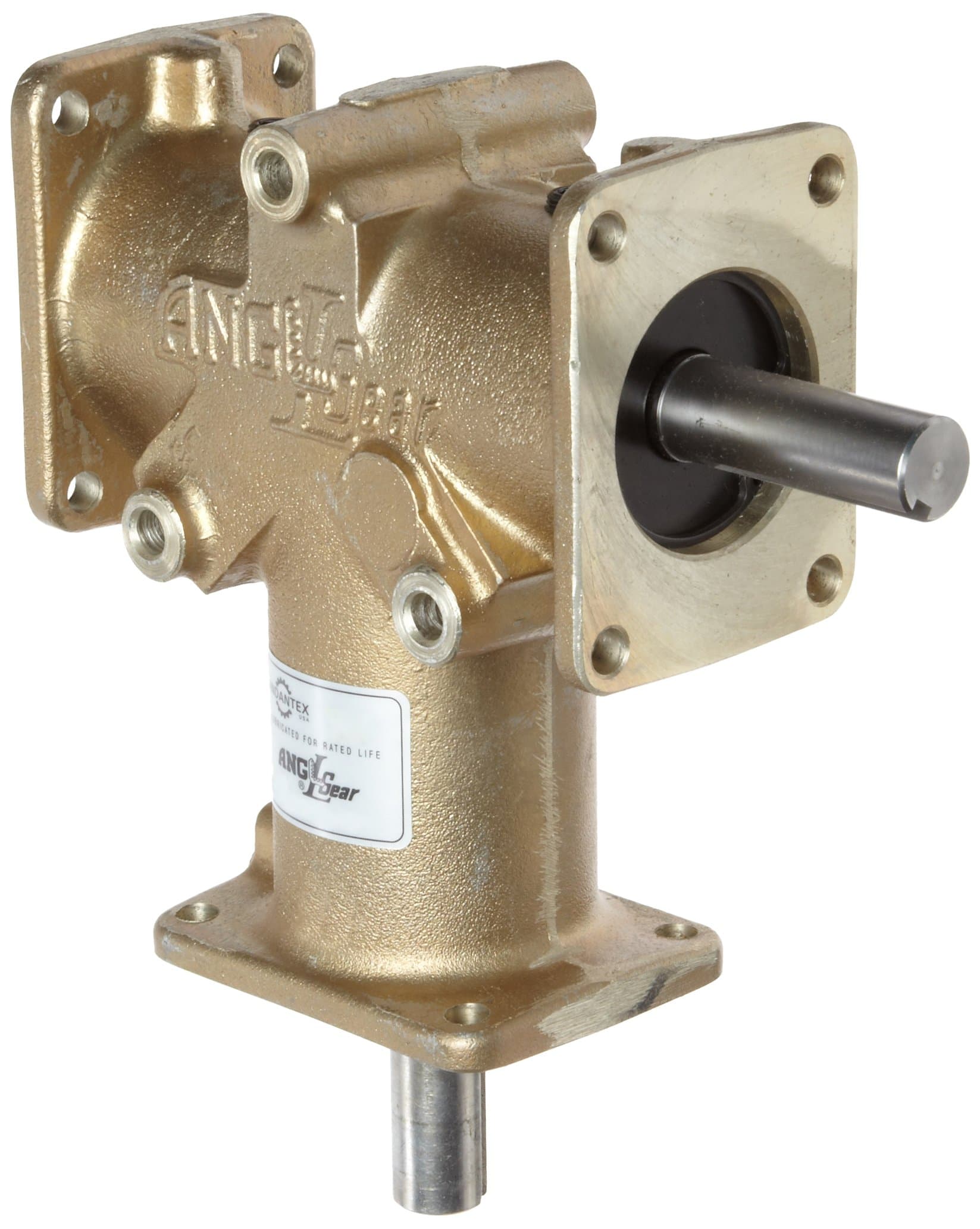 R3330-2 Anglgear Right Angle Bevel Gear Drive, Universal Mounting, Single Output Shaft, 3 Flange, Inch, 3/4" Shaft Diameter, 2:1 Ratio, .1.24 Hp at 1750rpm