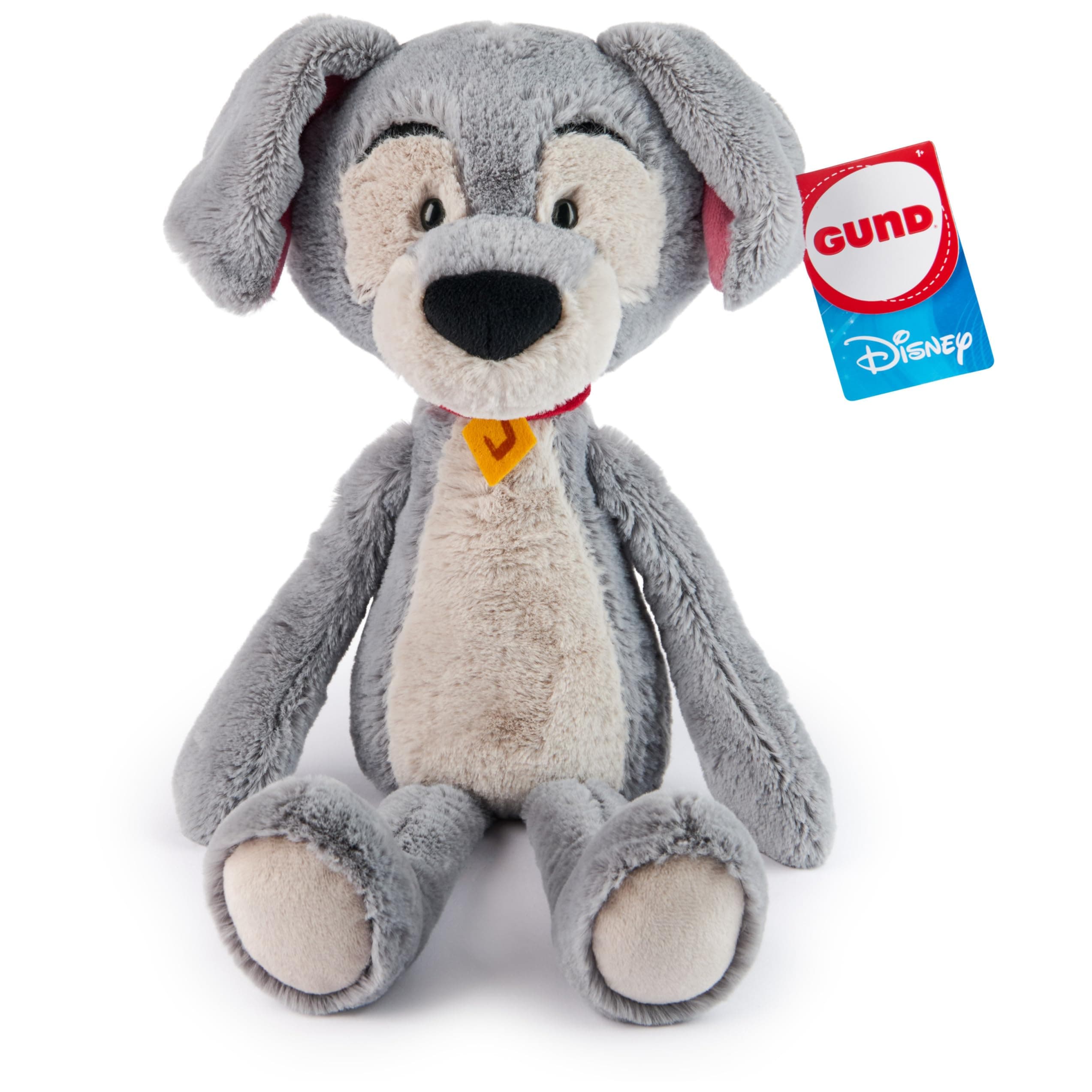GUND Disney Official Tramp Toothpick Plush, Lady and The Tamp, Tramp Dog Stuffed Animal for Ages 1 and Up, Gray, 15”