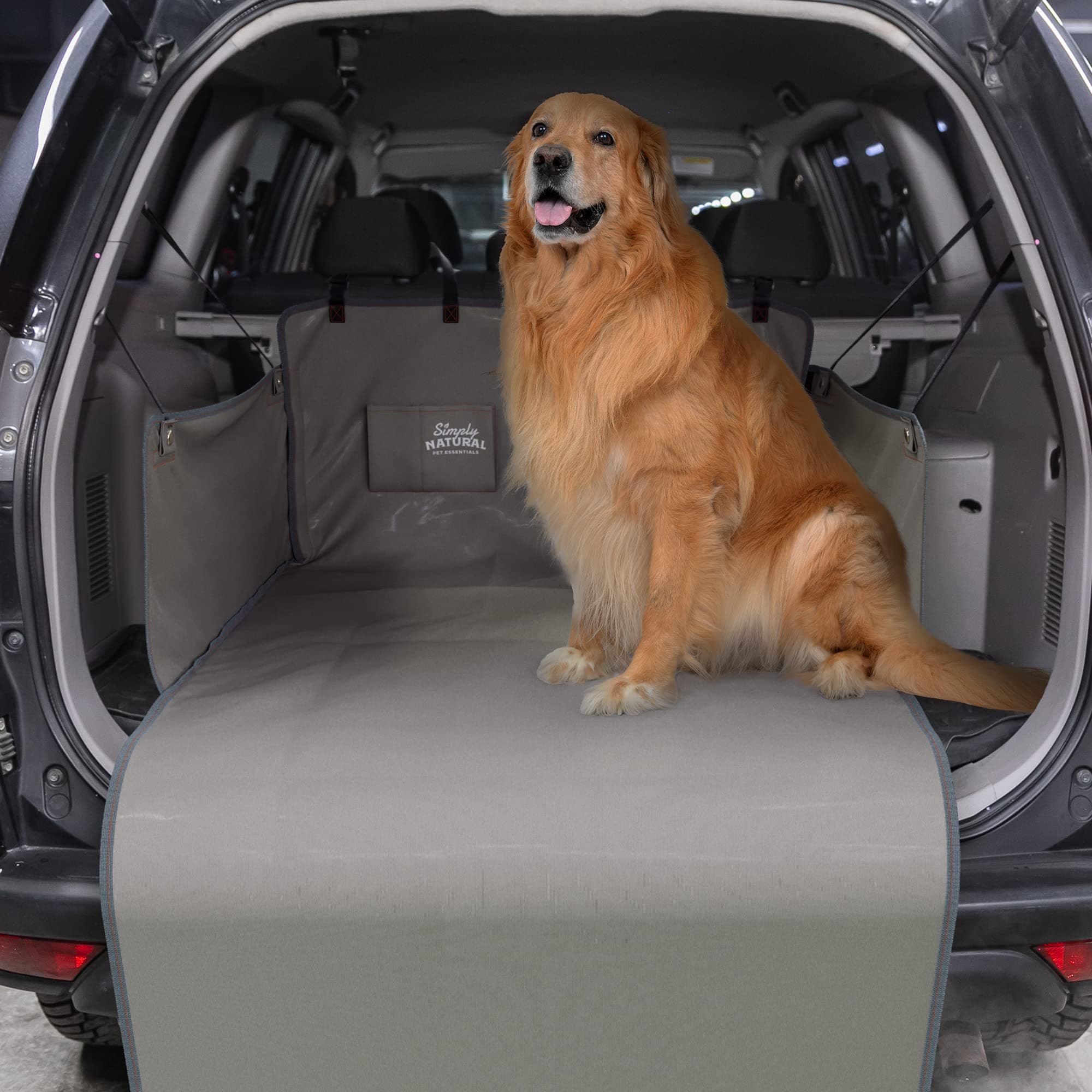 Simply Natural Car Boot Liner 185x105 cm Waterproof Car Boot Liners for Dogs and Pets with Adjustable Versatile Fasteners for a Super Secure Car Boot Liner