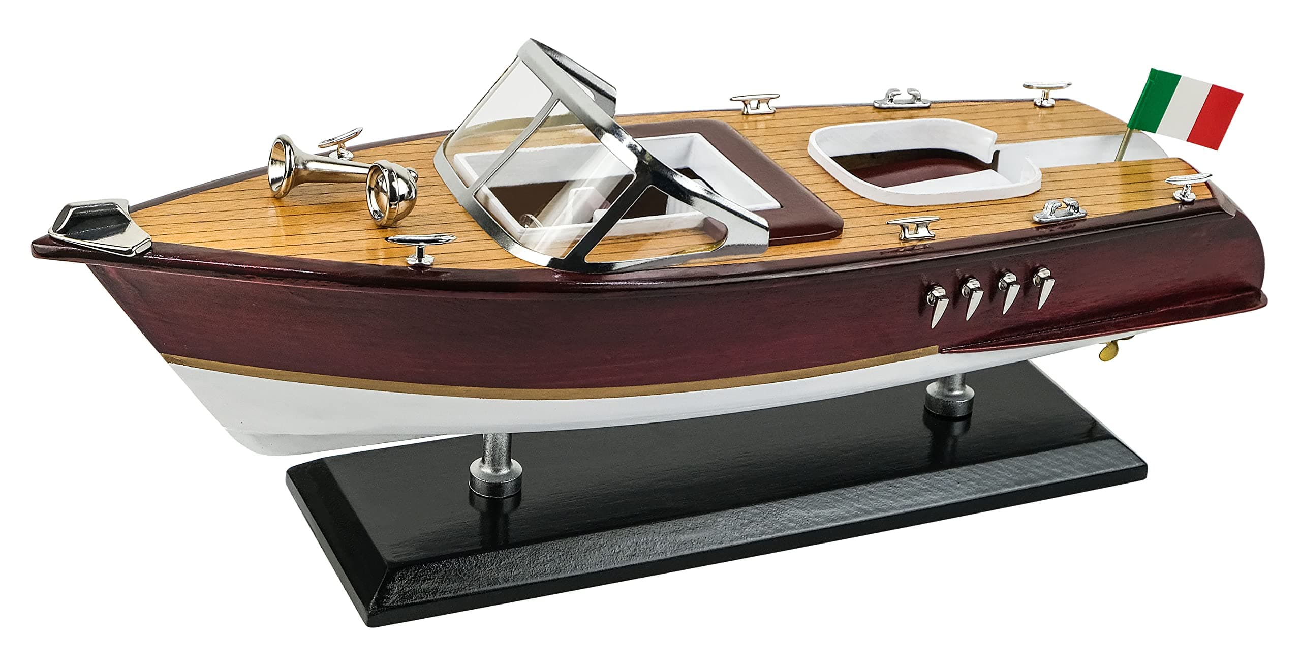 HOME DECOR SAILINGSTORY Wooden Model Boat Riva Aquarama Speedboat 1/20 Scale replica Runabout Boat Model Decoration