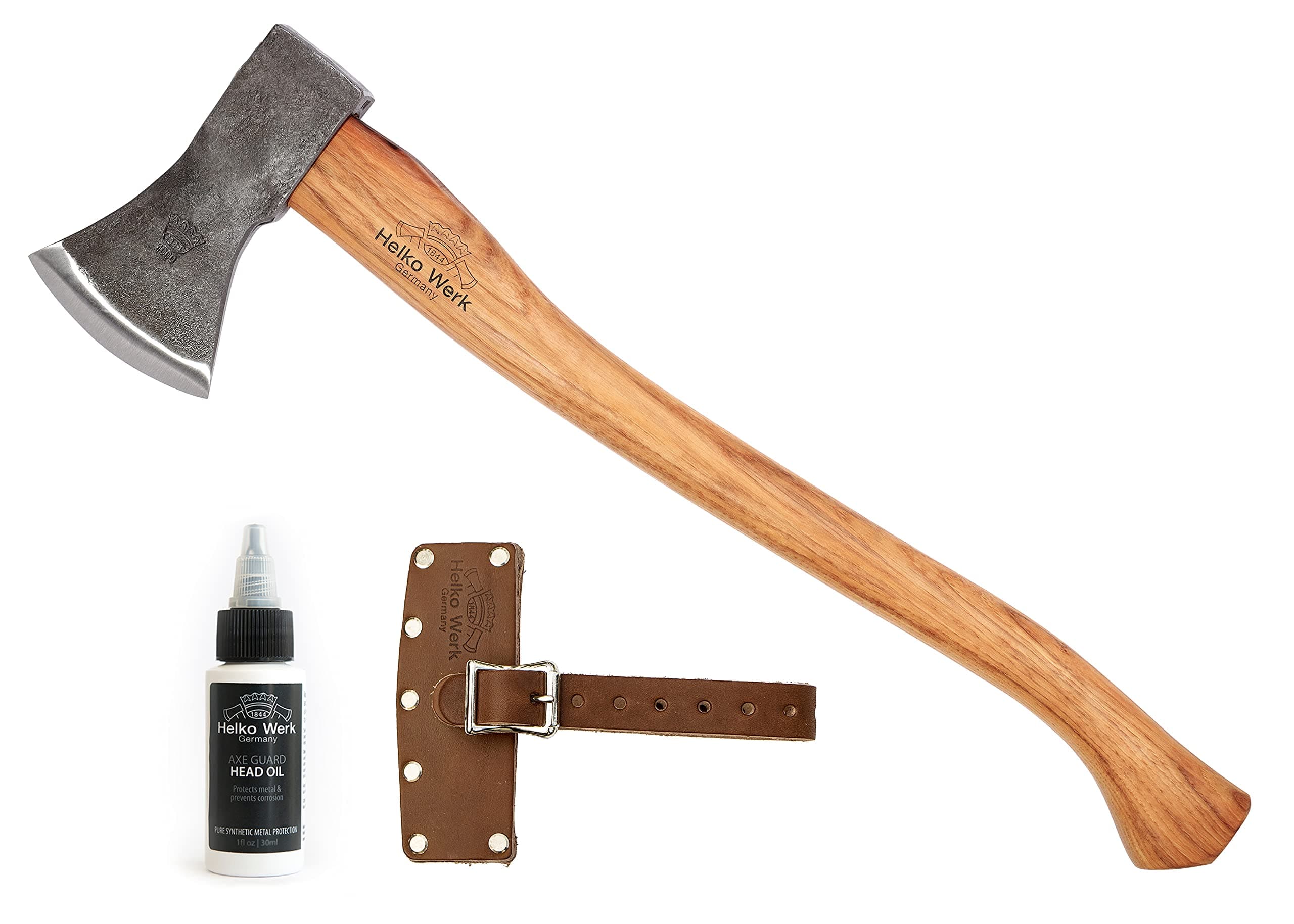 Traditional Black Forest Woodworker Axe - Made in Germany Hand Forged Bushcraft Axe and Forest Axe for Cutting Head 2.25 lbs, Handle 24 in. (Black Forest Wood Worker) #13562
