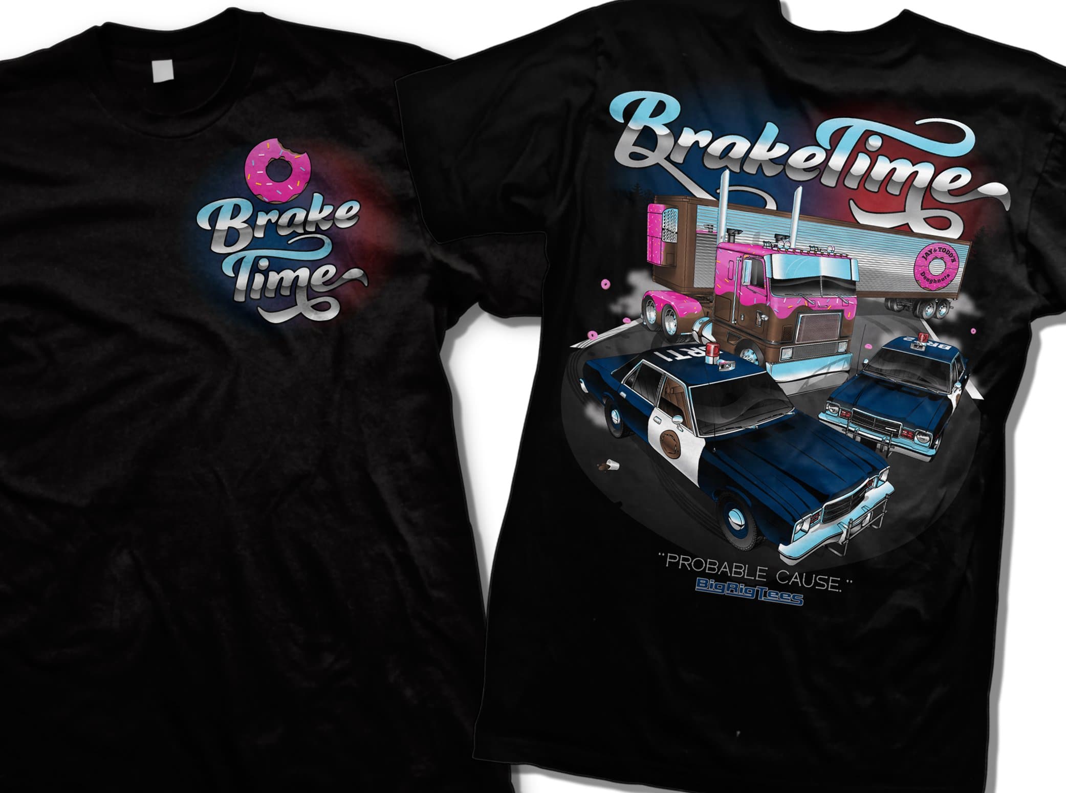 Big Rig Tees 'Brake Time' T-Shirt (Small)