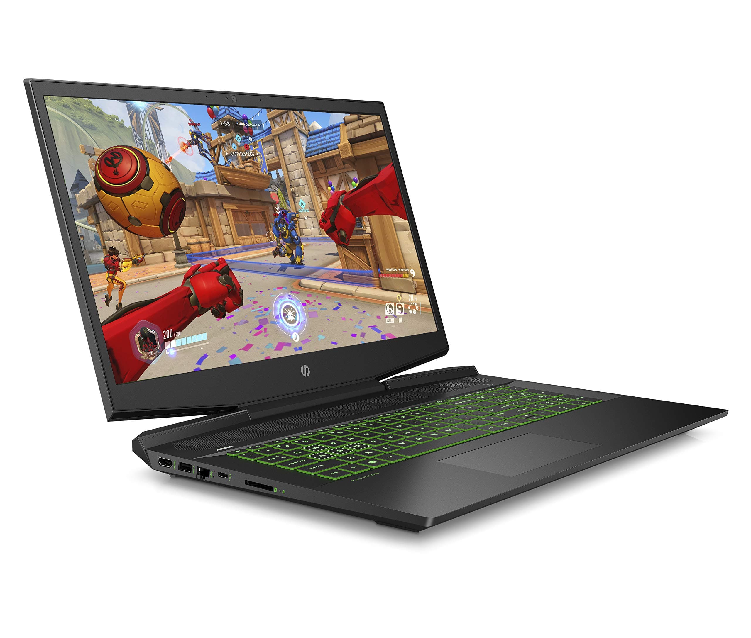 HP Pavilion 17-cd0033na 17.3 Inch FHD Gaming Laptop, Intel Core i7-9750H, 8 GB RAM, 512 GB SSD, 1 TB HDD, NVIDIA GeForce GTX 1660 Ti (6 GB Dedicated) Graphics, Windows 10 Home - Black