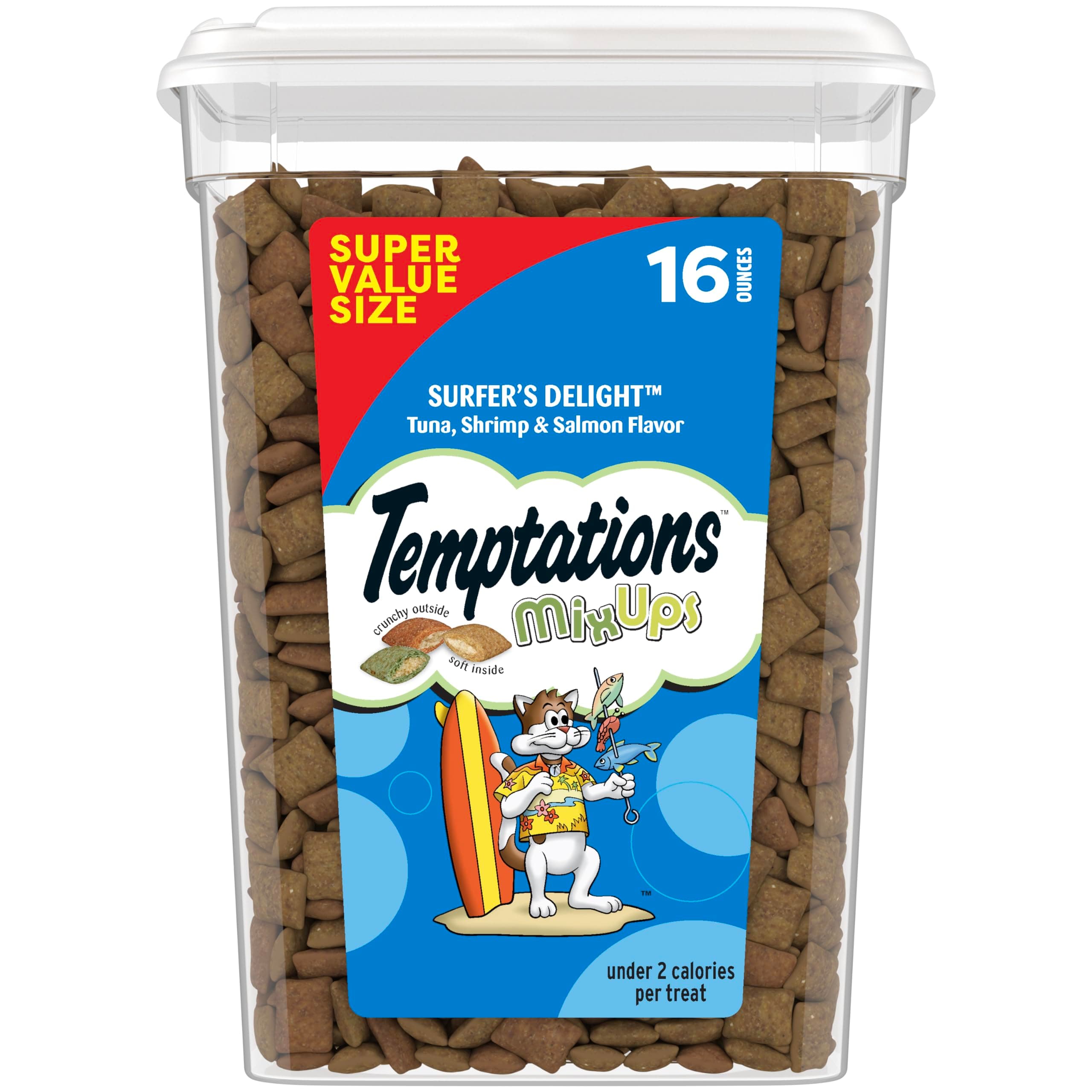 Temptations Mixups Surfers' Delight Flavour Treats for Cats (16 oz)