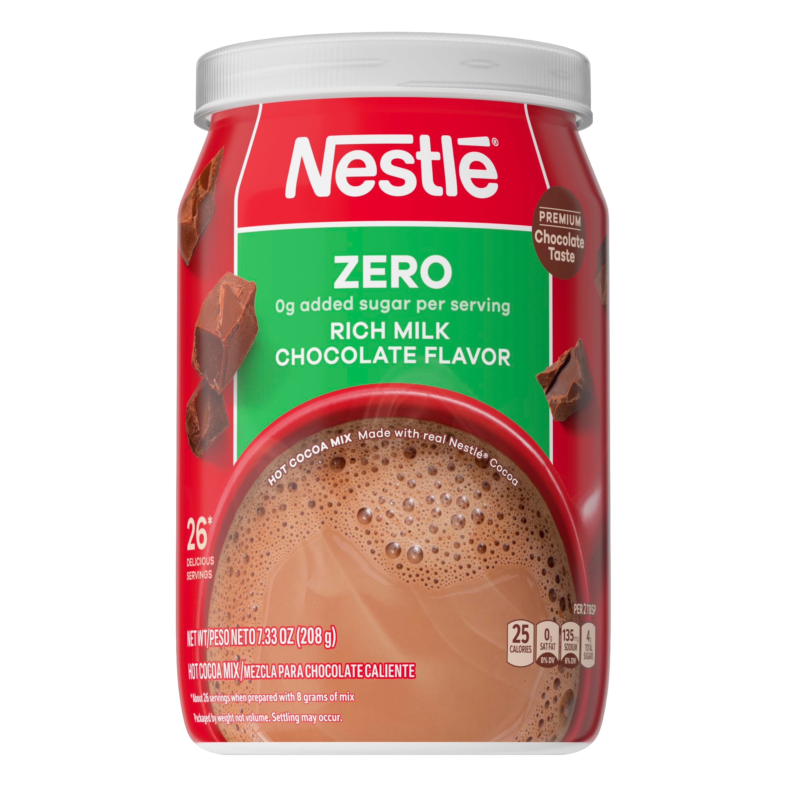 Nestle Fat Free Hot Chocolate Cocoa Mix, 7.33 Ounce Canister