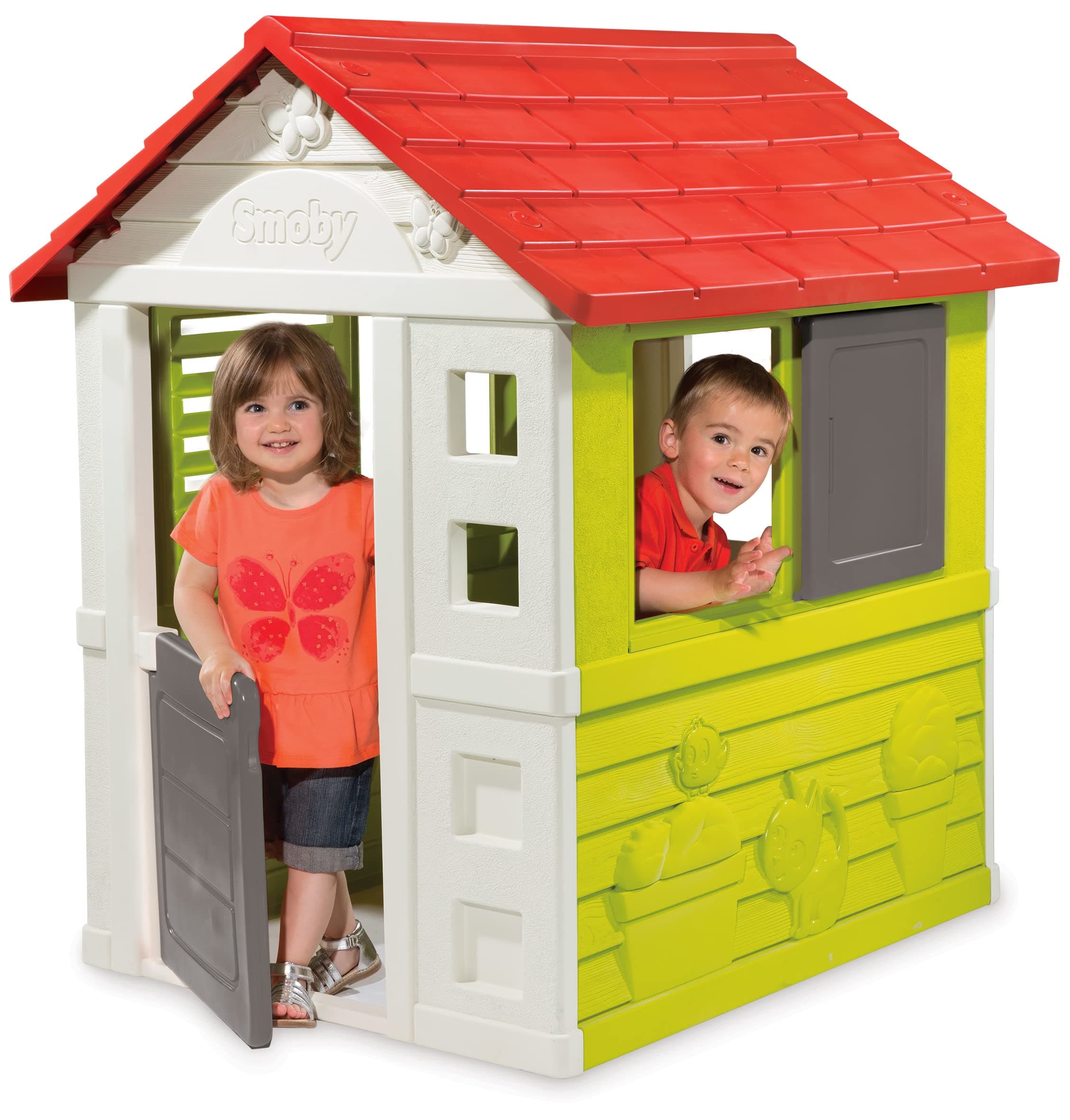 Smoby Wendy House and Playhouse for Kids | Colorful Playhouses Garden Easy to Assemble Made from Durable & Weatherproof anti-UV Plastic ages 2+ years