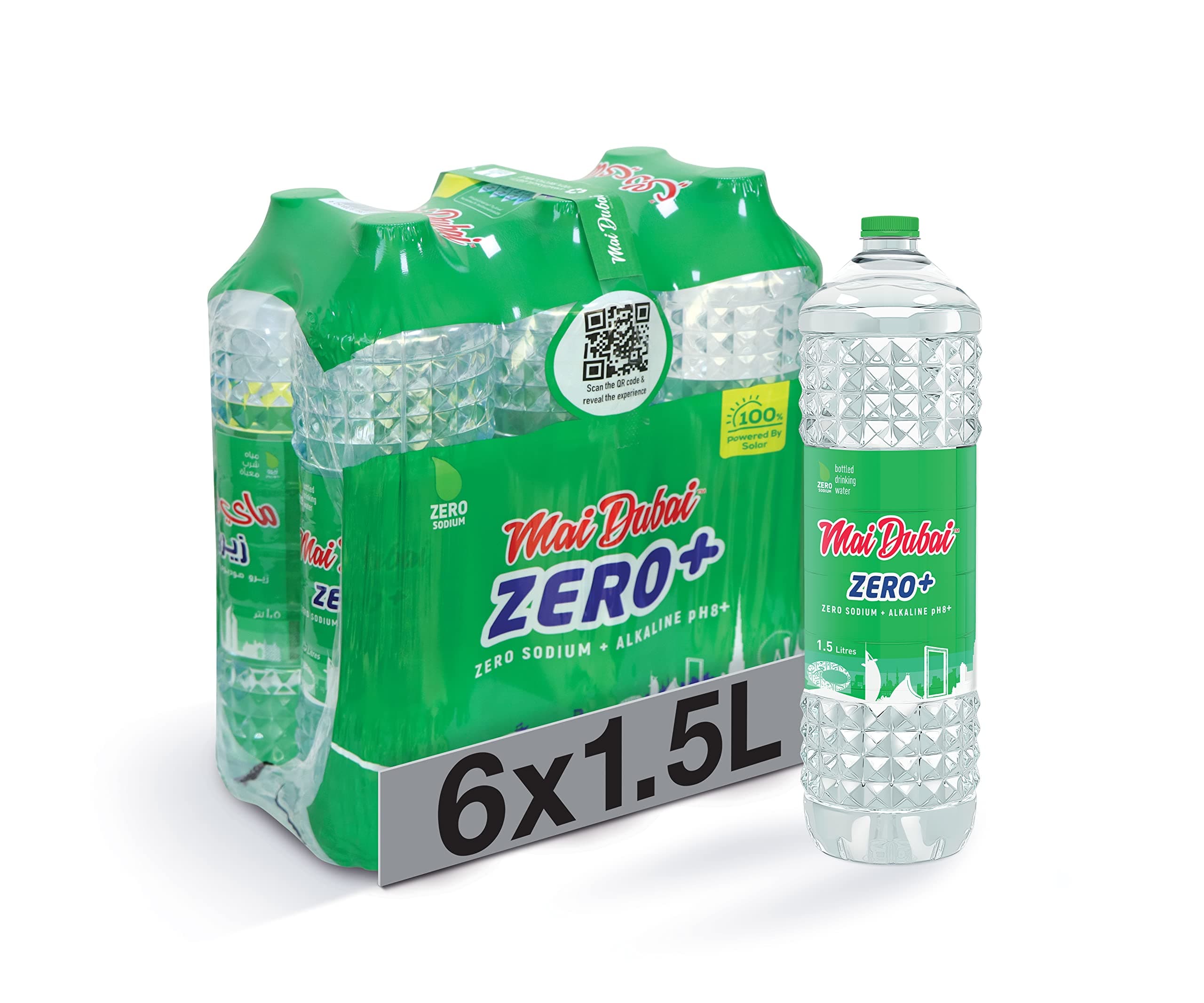 Bottled Water Alkaline Zero Sodium, 6 X 1.5 L