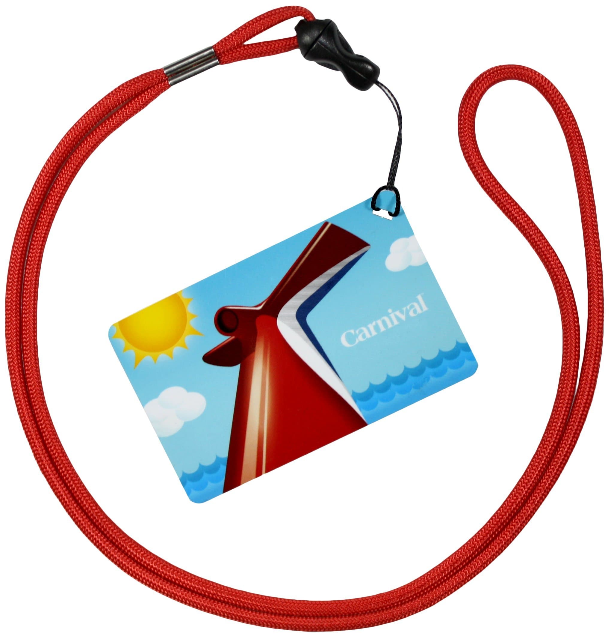 eLuminz Premium Cruise Lanyard with Detachable Key Card Holder, Carnival Red (2 Pack)
