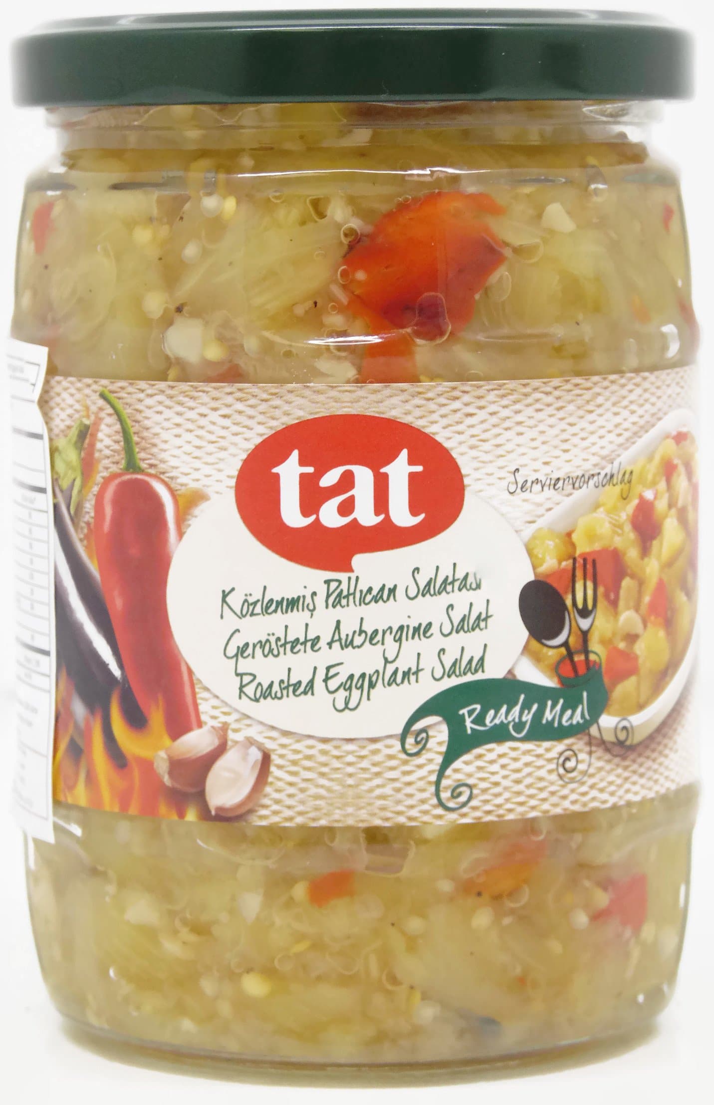 TATFoods Jar Series [Turkish] 2 (Roasted Eggplant Salad 520 Gr / 18.3 Oz Pack of 2 )