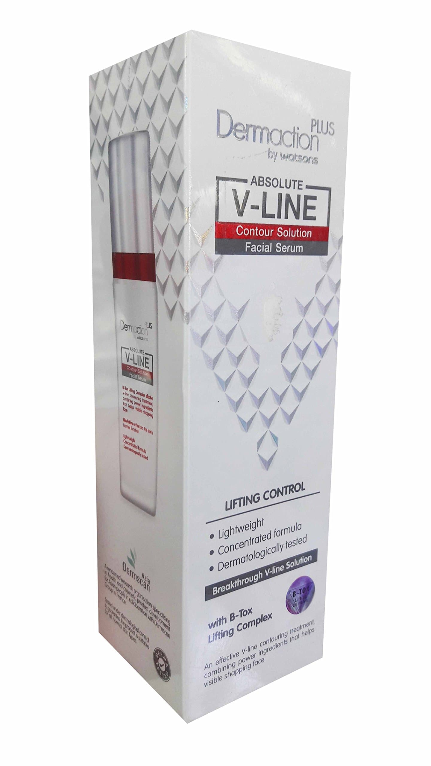 by Watsons Contour Solution Facial Serum. Absolute V-Line, Lifting control, Lightweight, Concentrated formula. Breakthrough V-line Solution (30 ml/pack).