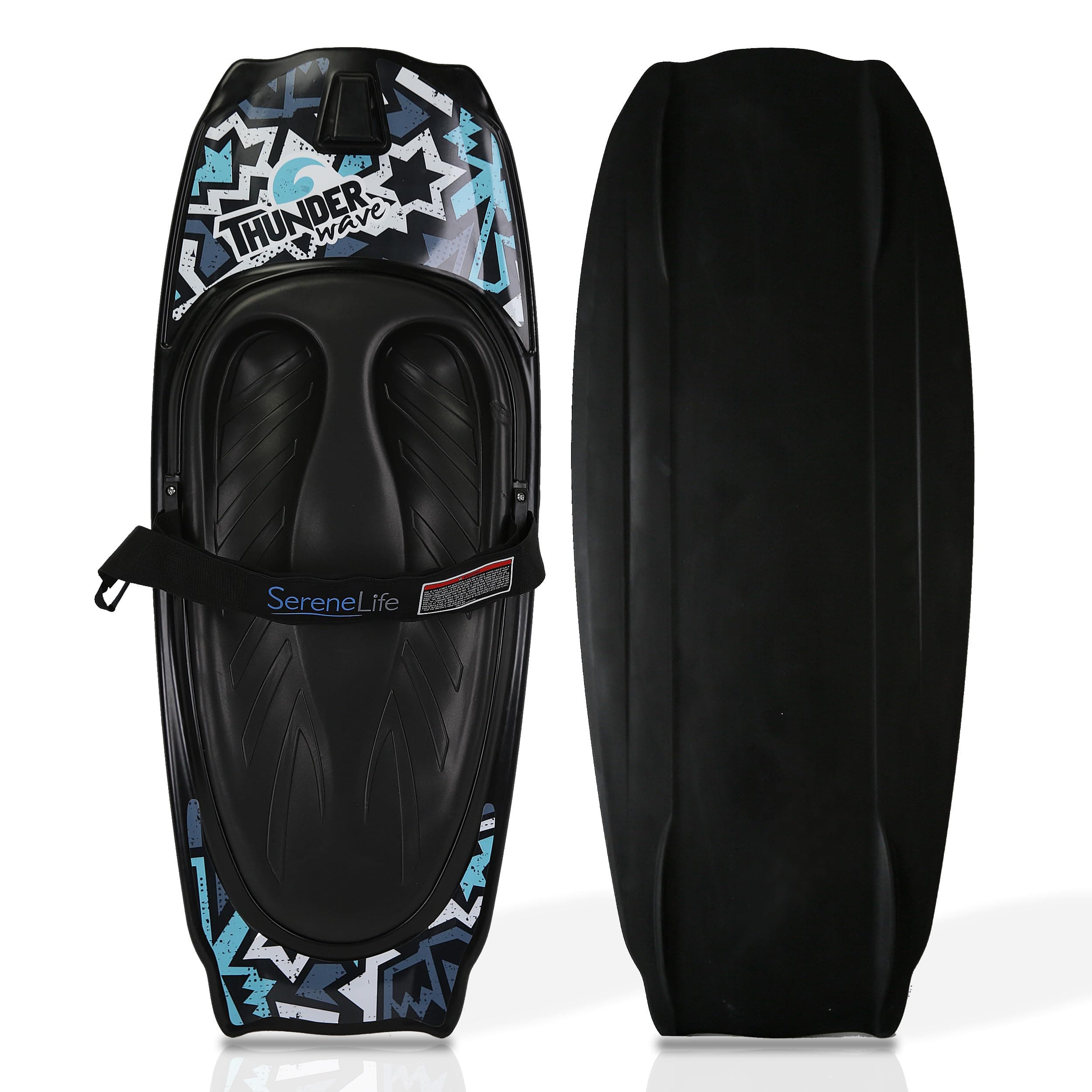 SereneLife Water Sport Kneeboard with Hook for Kids & Adults, Kneeboard with Strap for Boating, Waterboarding, Kneeling Boogie Boarding, Knee Surfing