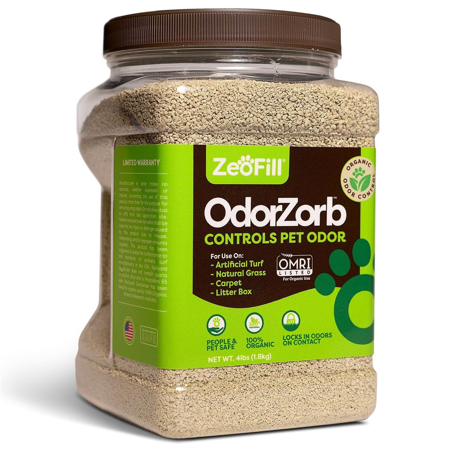 Backyard Deodorizer – Eliminates Pet Urine & Poultry Odors for Artificial Turf, Grass, Lawns, Patios, Concrete & Playgrounds | Dog, Cat Litter Box Deodorizer, Chicken Coop Refresher | 4 lbs.