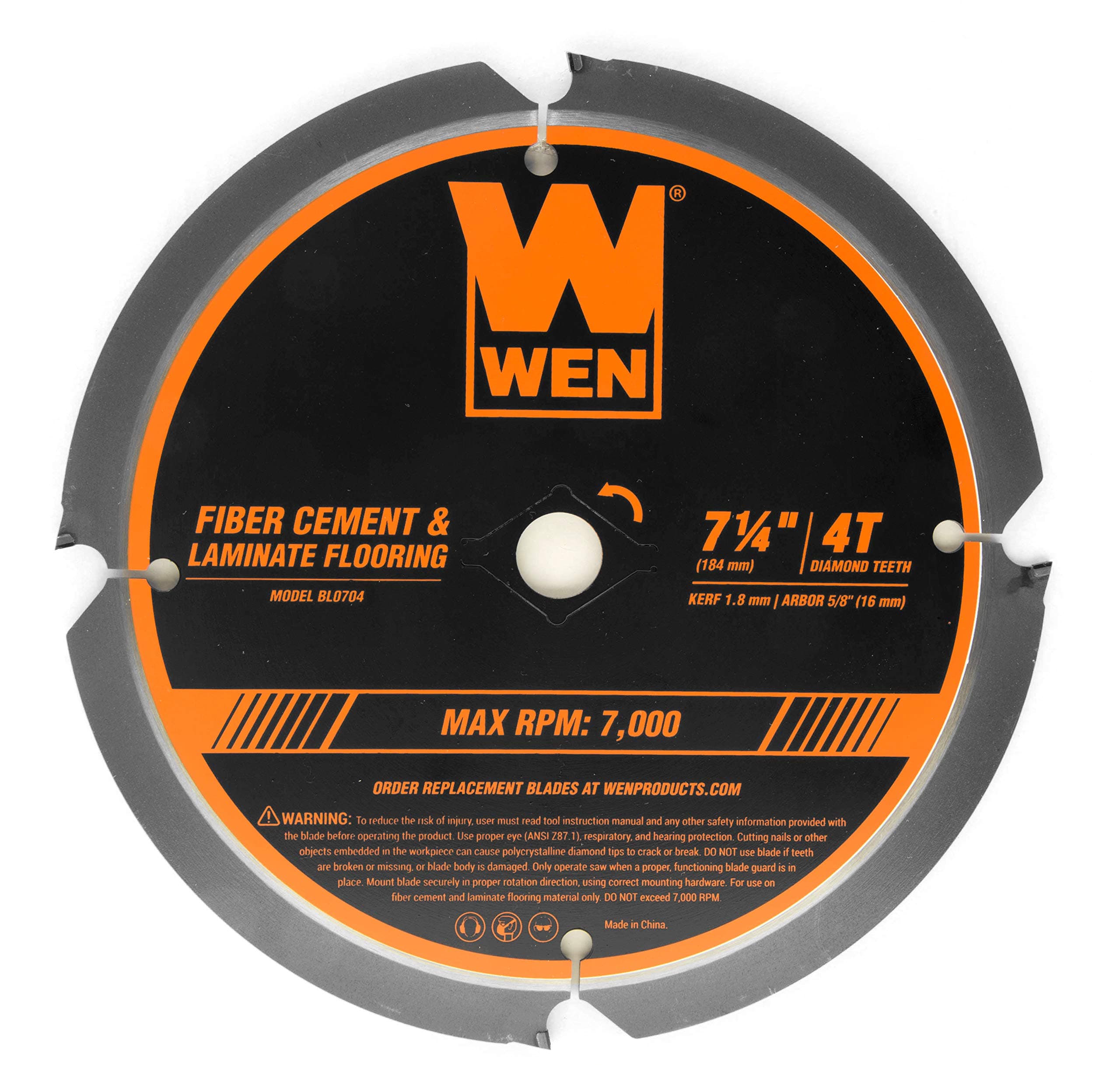 BL0704 7-1/4-Inch 4-Tooth Diamond-Tipped (PCD) Professional Circular Saw Blade for Fiber Cement and Laminate Flooring