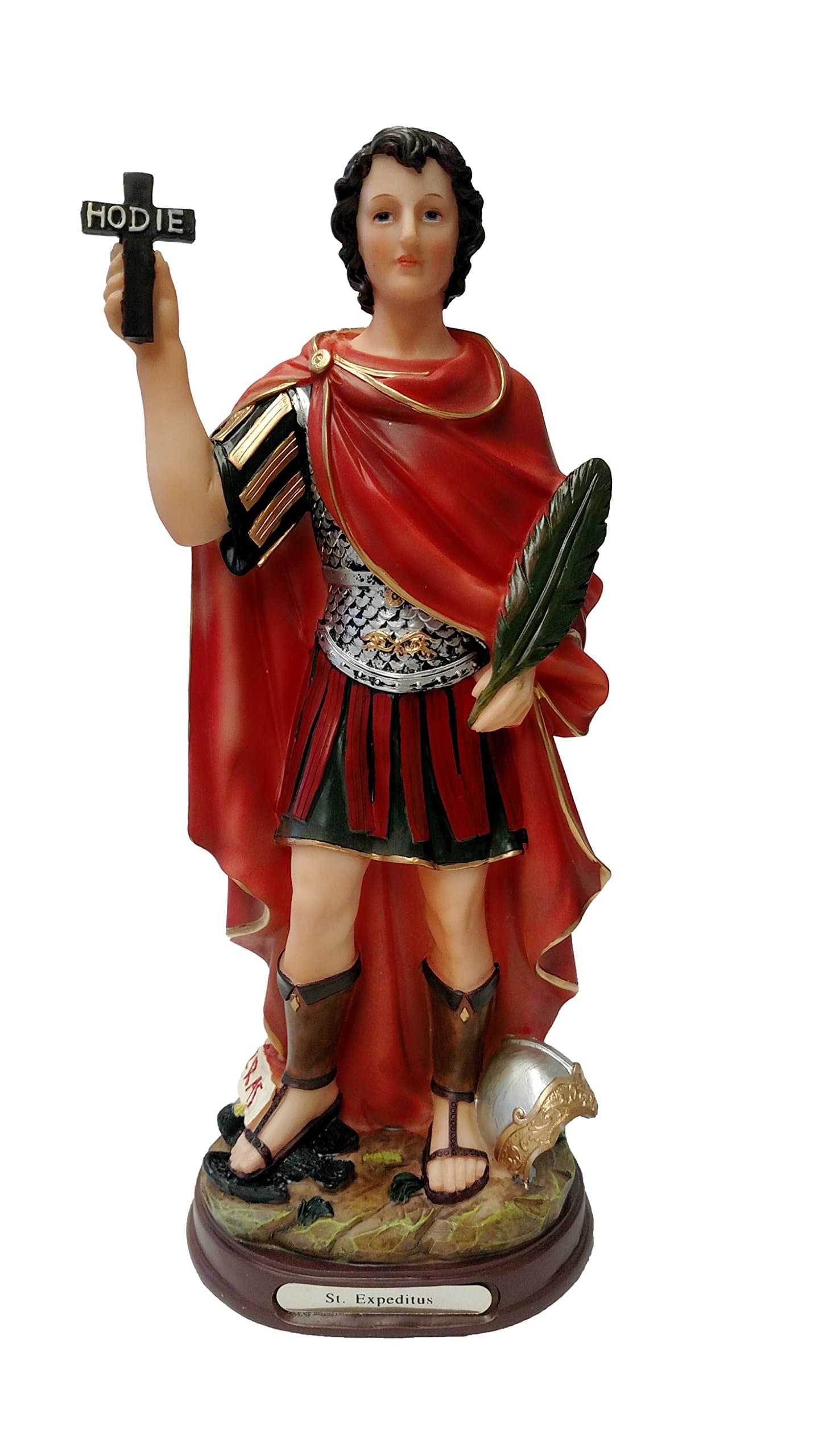 12.5" San Expedito Saint Expeditus Statue Figurine Religion Collectible Rome