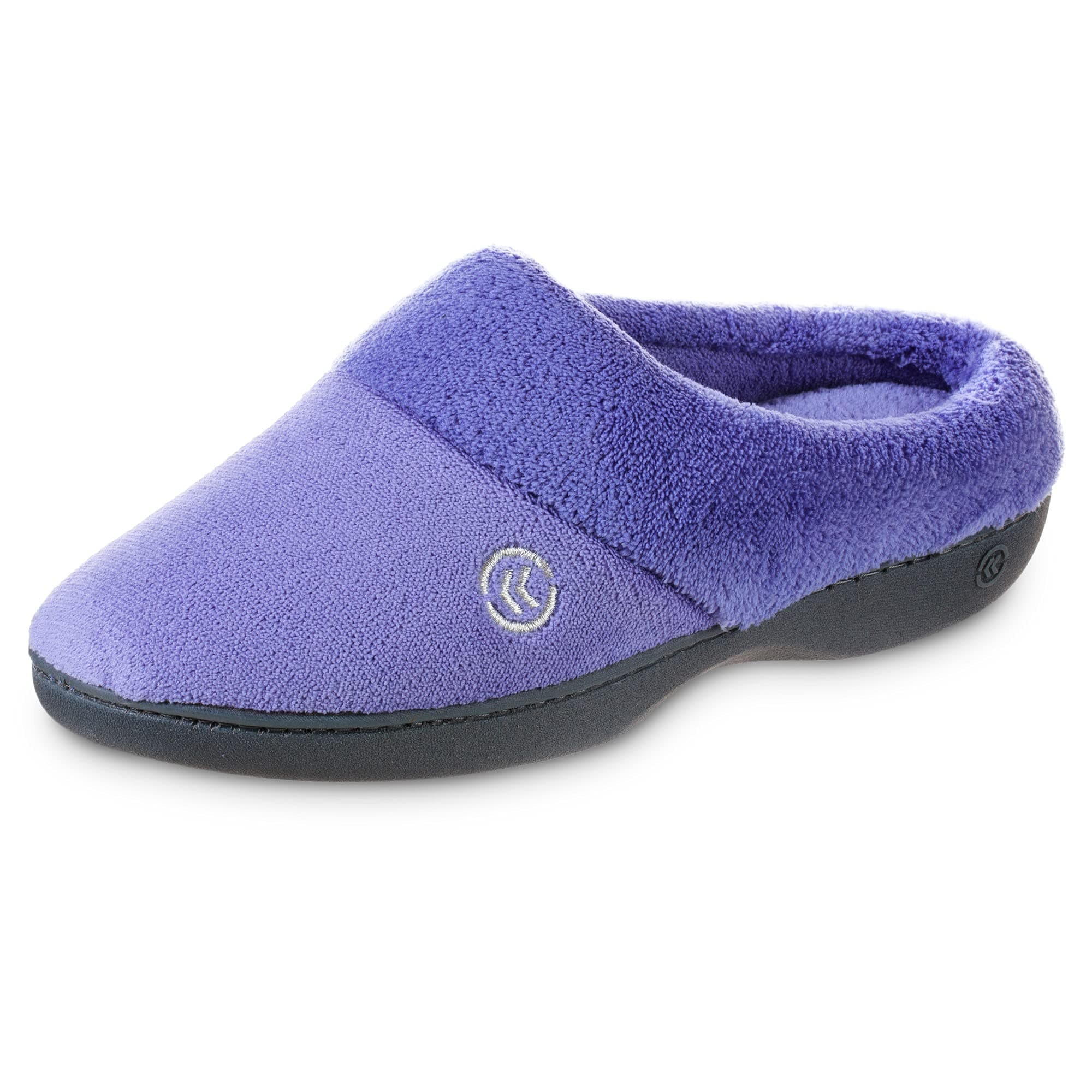 IsotonerWomen's Classic Hoodback W Memory Foam Slipper, 6.5-7, Deep Periwinkle, 6.5-7