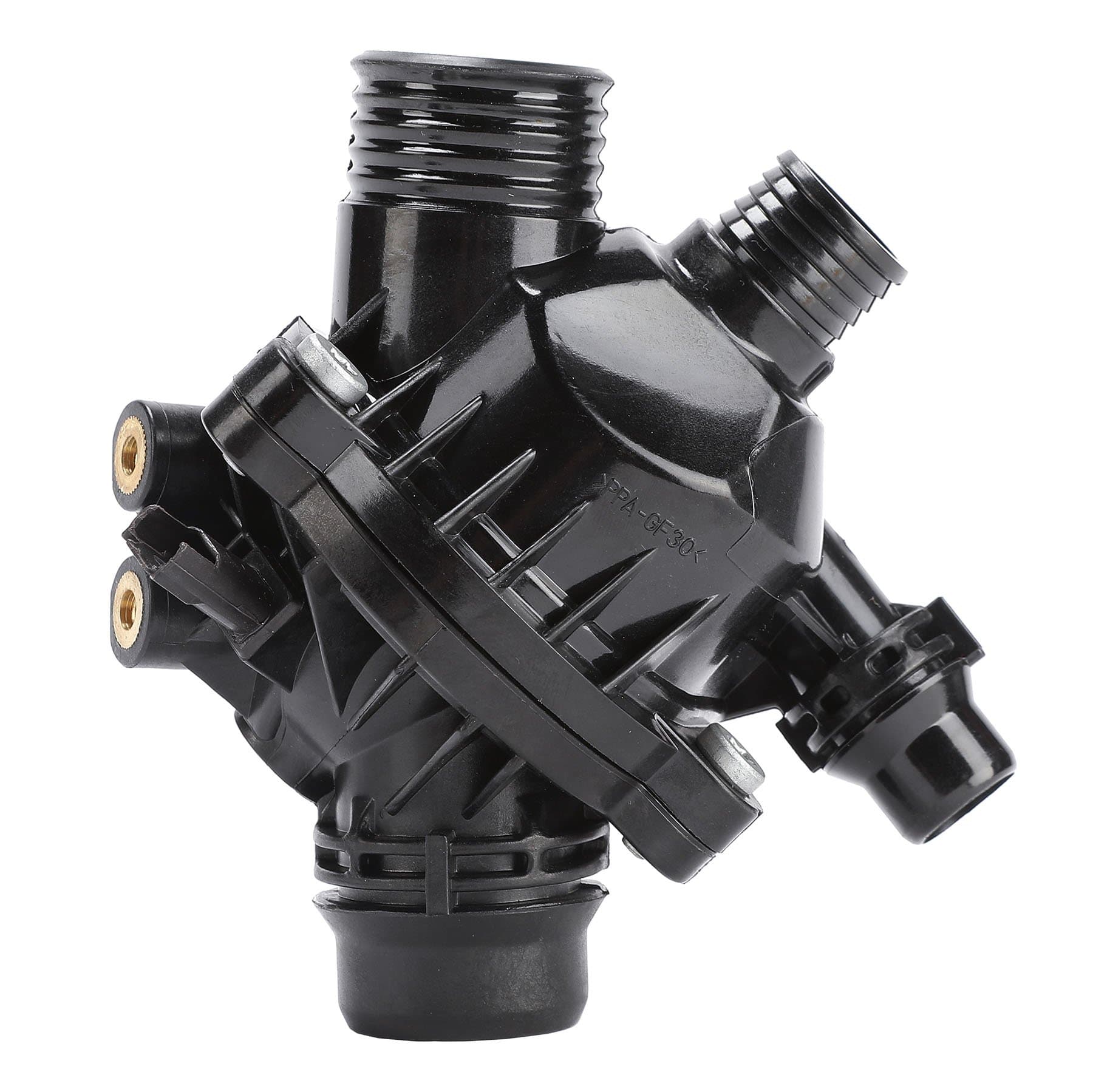 Engine Coolant Thermostat W/Housing Assembly Compatible with BMW Part 11537536655, 11537549476 11537544788, 1430826, 256201, 256202, 41008697D0