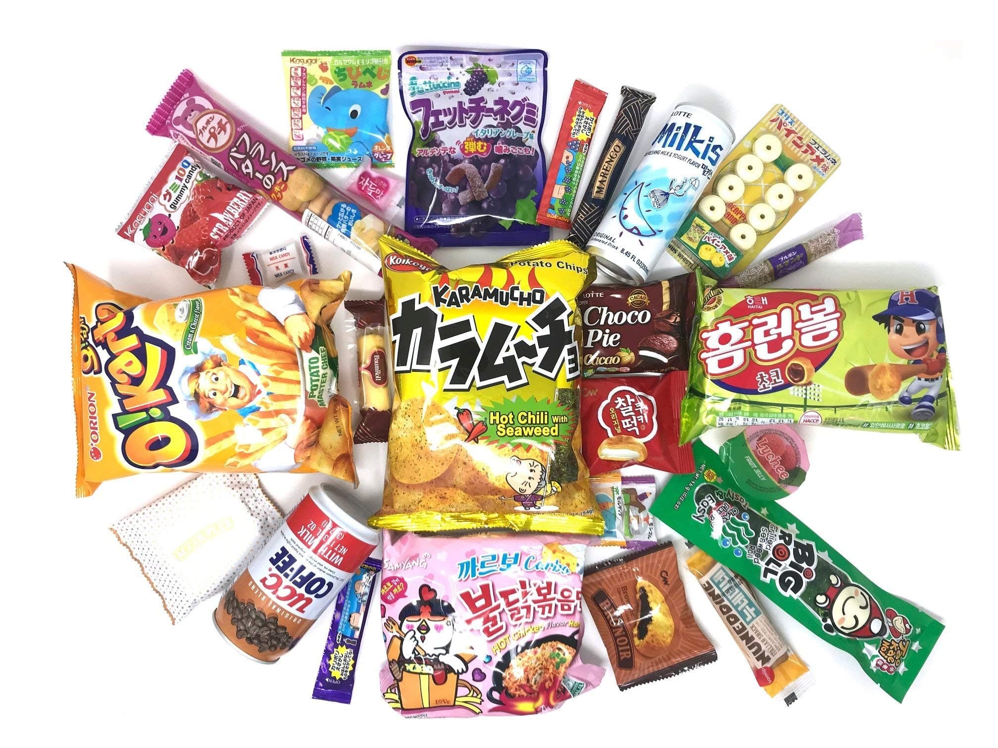 Ultimate Asian Snack Box (25 Count) | Variety Assortment of Japanese Candy and Cookies, Korean Snacks and Treats | Gift Care Package | Nom Nom Box