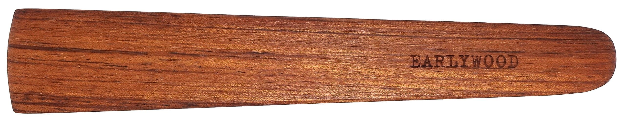 9.5 in Handmade Kitchen Cooking Utensil, Thin Dark Wood Saute Spatula, Multipurpose Flat Wooden Spatula, Perfect for flipping, scraping, sauteing, turning - Wooden Cooking Utensils - Made in USA - J