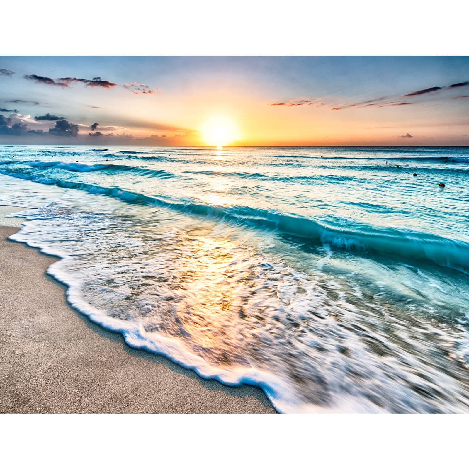 1000 Pieces Wooden Jigsaw Puzzle for Adults, Family or Elderly, Hawaiian Sunset Beach Puzzles, Art Home Decor DIY Funny Parent-Child Educational Game Toy Sunset Puzzle Gift for Mom, Wife, Friend