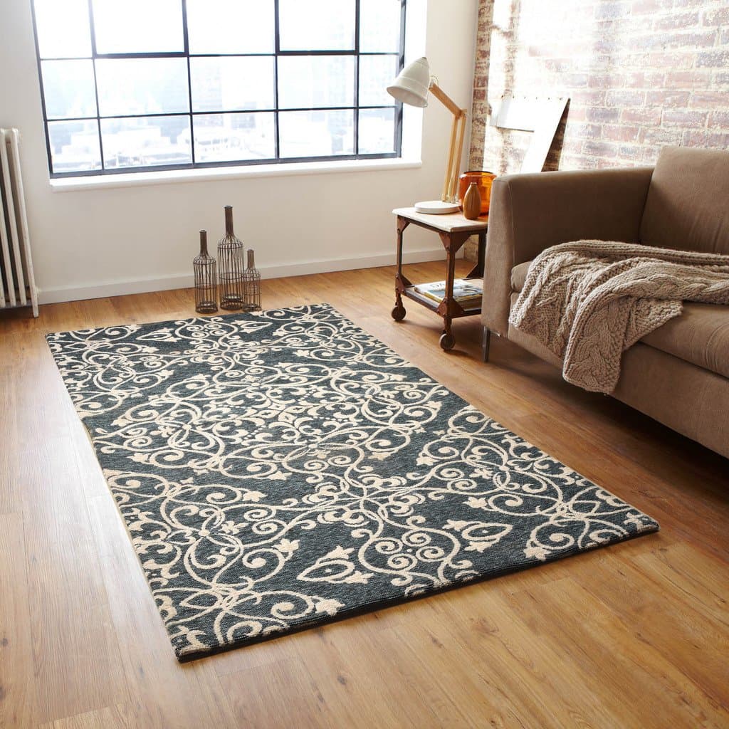 Desirica Jacquard Woven Modern Design Polycotton Carpet - Multicolour