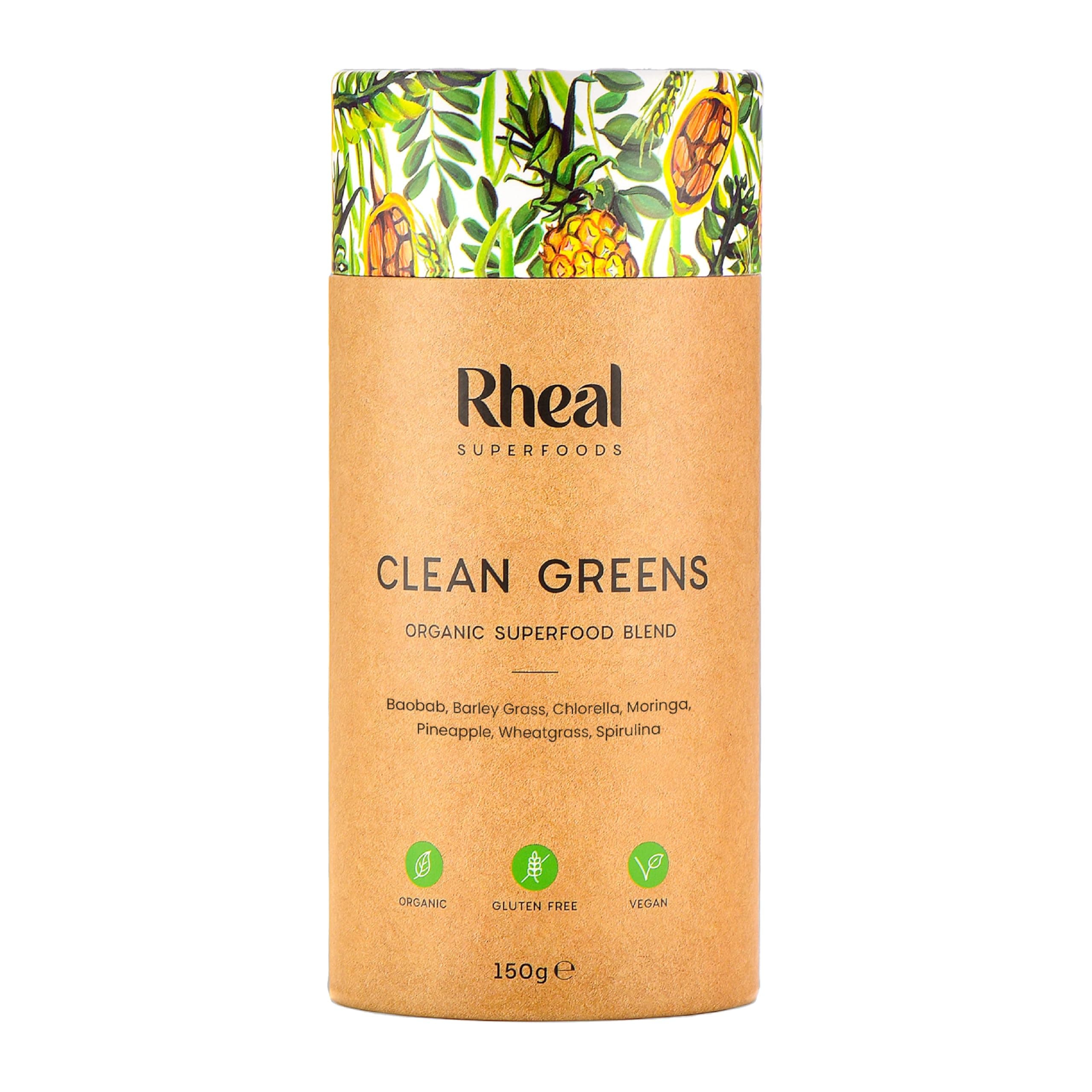 Clean Greens 150g | 30 Servings | Daily Source of Nutritious Greens | Supports Energy, Immunity & Digestion | 100% Organic & Gluten Free | Plant Based | Certified B Corp