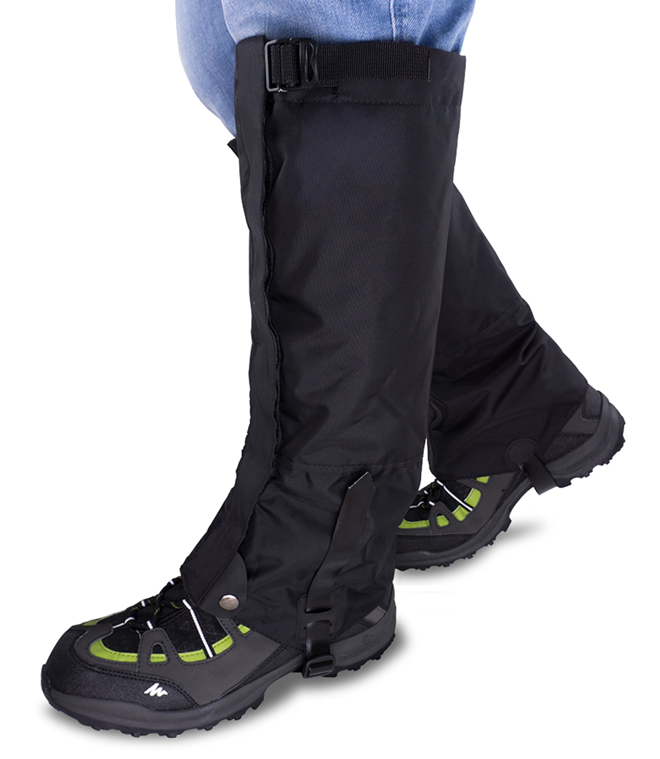 Qshare Leg Gaiters for Boots - Waterproof Hiking Climbing Hunting Snow High Leg Gaiters(Men and Women)