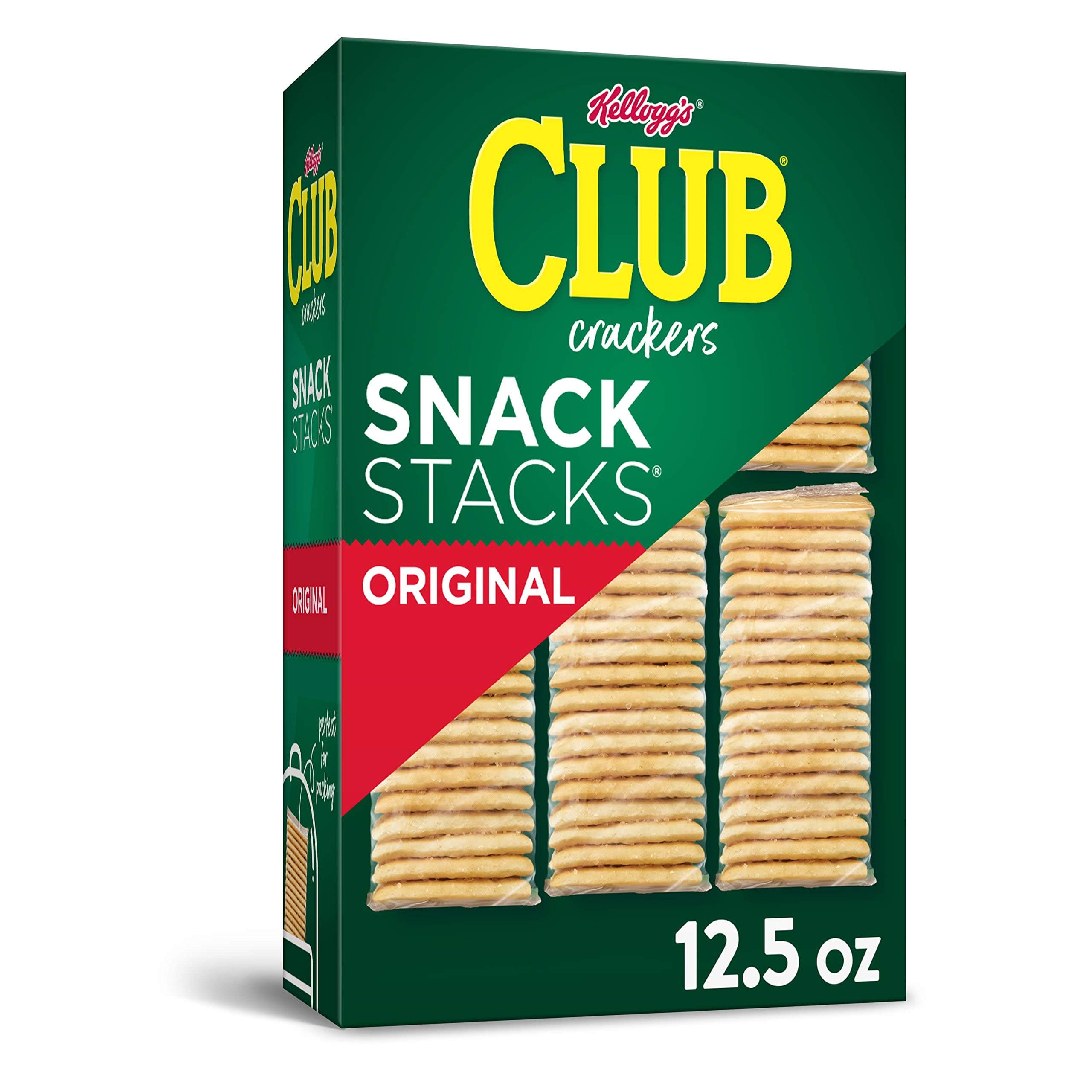 Club Crackers, Lunch Snack Packs, Office and Kids Snacks, Original, 12.5oz Box (6 Stacks)