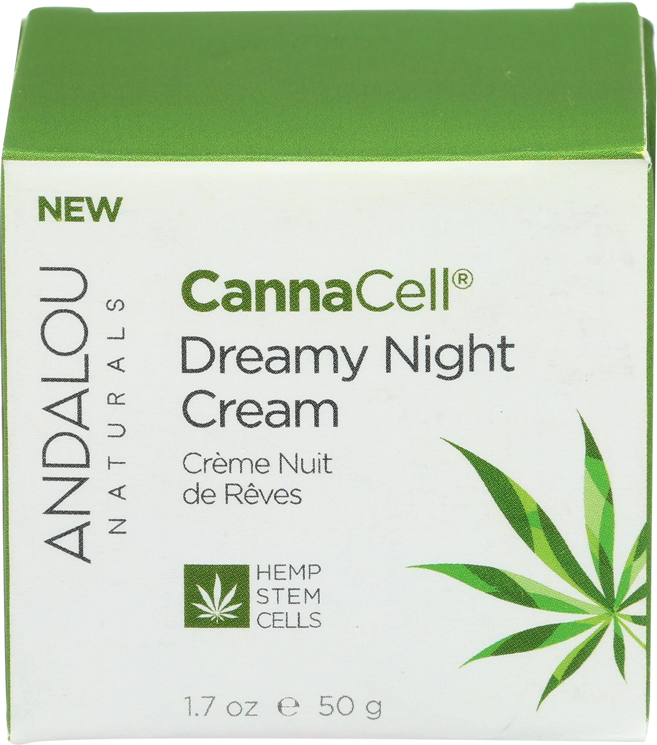 Andalou Naturals CannaCell Dreamy Night Cream, 1.7 Ounces