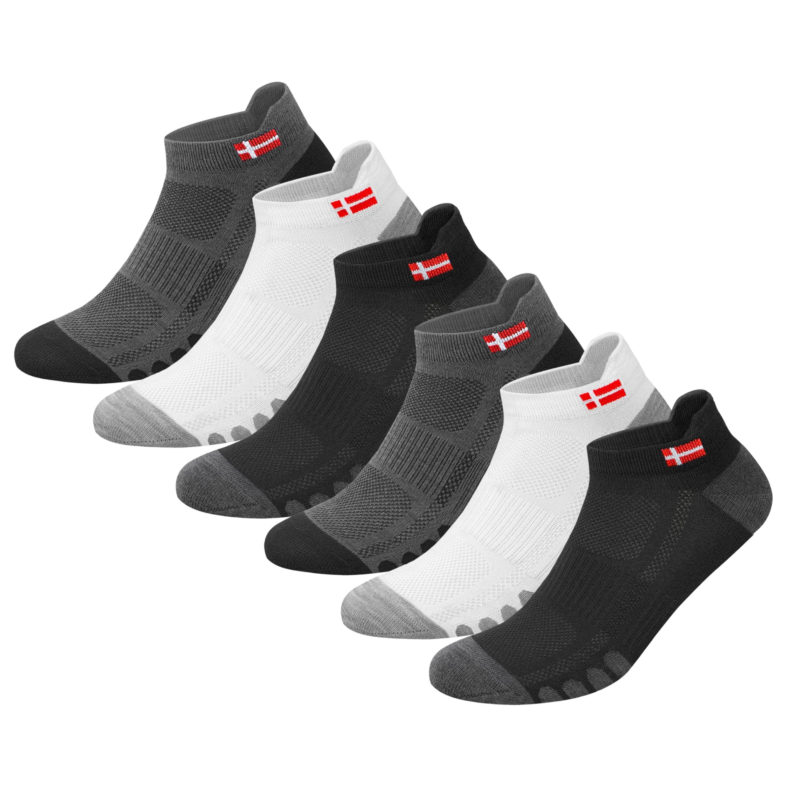 6 Pairs Sports Socks for Men Ankle Length Athletic Running Socks, Pack of 6, Free Size
