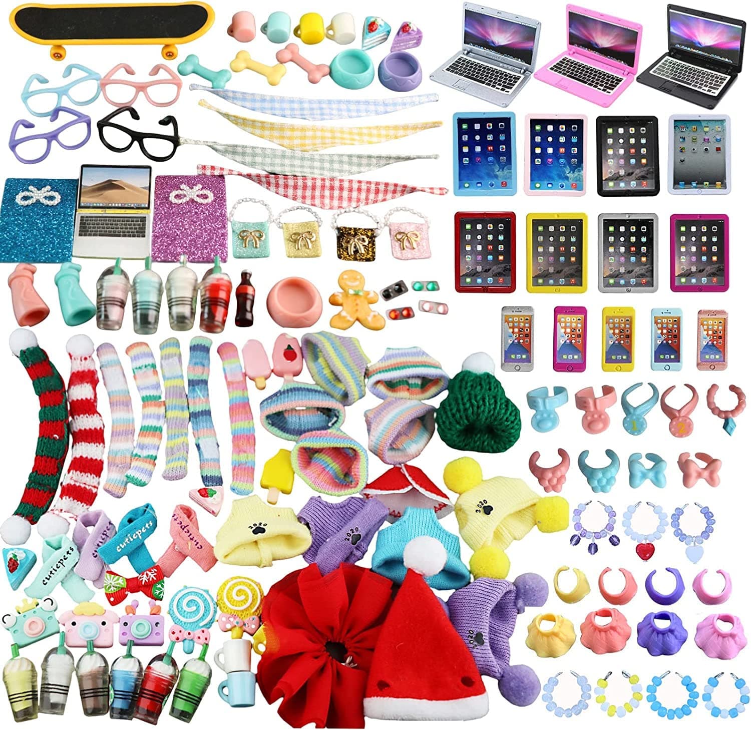 lps Pet Shop lps Accessories (20pcs) Random lps Accessories Wings Drinks Computer Collars Cellphone for lps Cats and Dogs kids xmas Gift