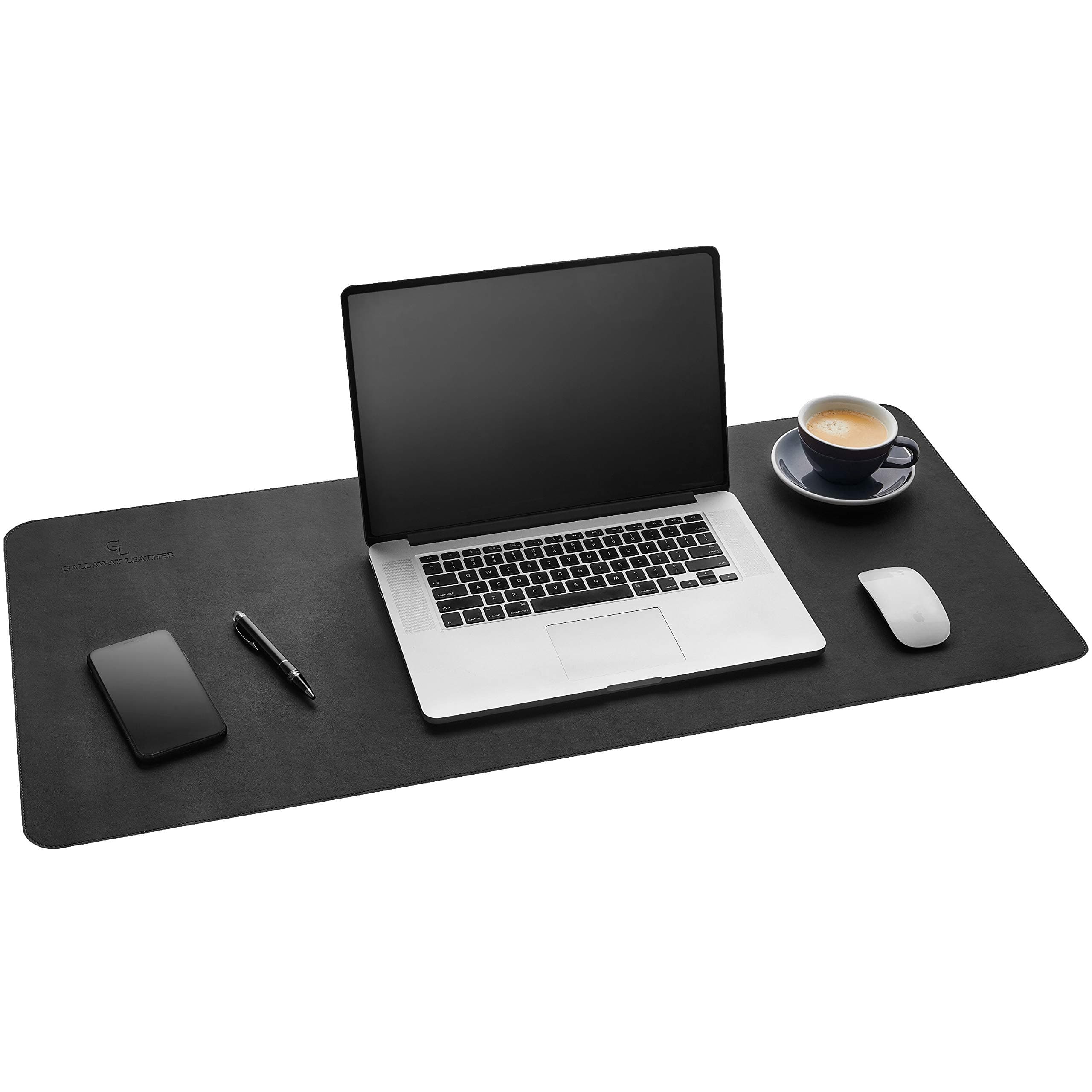 Gallaway Leather Desk Pad - (92 x 43 cm) Desk Mat Accessories for Women Men Desk Protector Extended Mouse Pad for Office/Home Accessories Writing Pad for Top of Desks (Black)