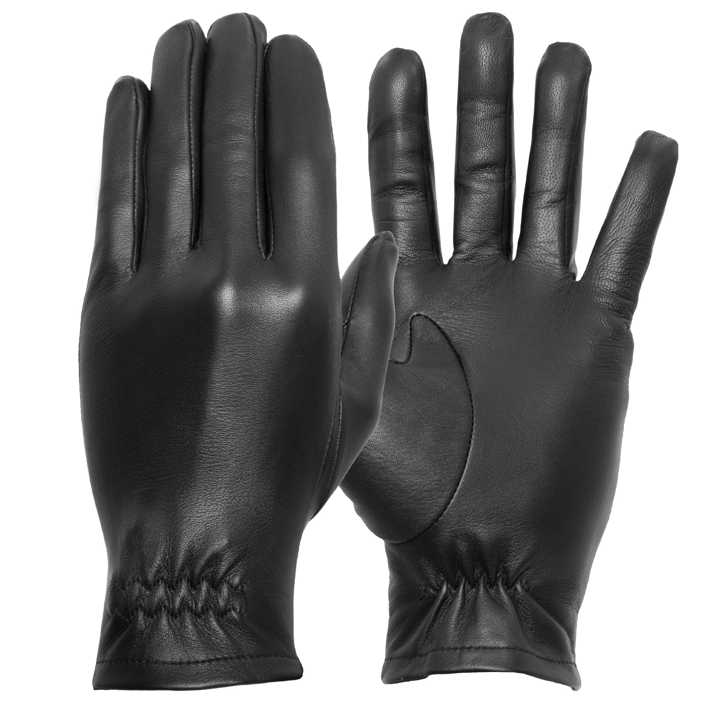 Marksman-X Men’s Ultra-Thin Leather Tactical Gloves (Water Resistant) Thin, Skin Tight Unlined for Maximum Dexterity