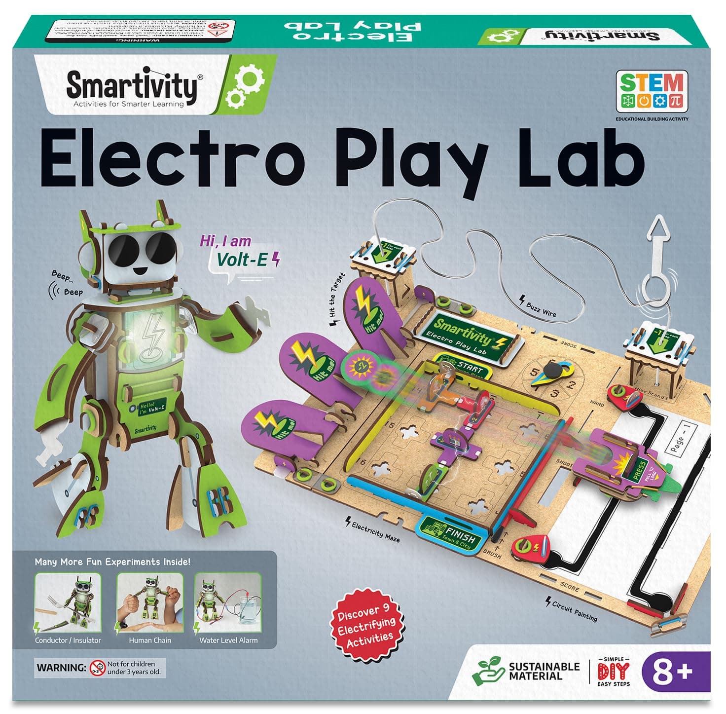 Smartivity Electricity Kit for Kids 8-14 Years Old I 8+ Circuit Experiments & DIY Electric Robot with Light and Sound | Science Project Kit I Birthday Gift Boys & Girls 8-9-10-11-12-13-14 Years